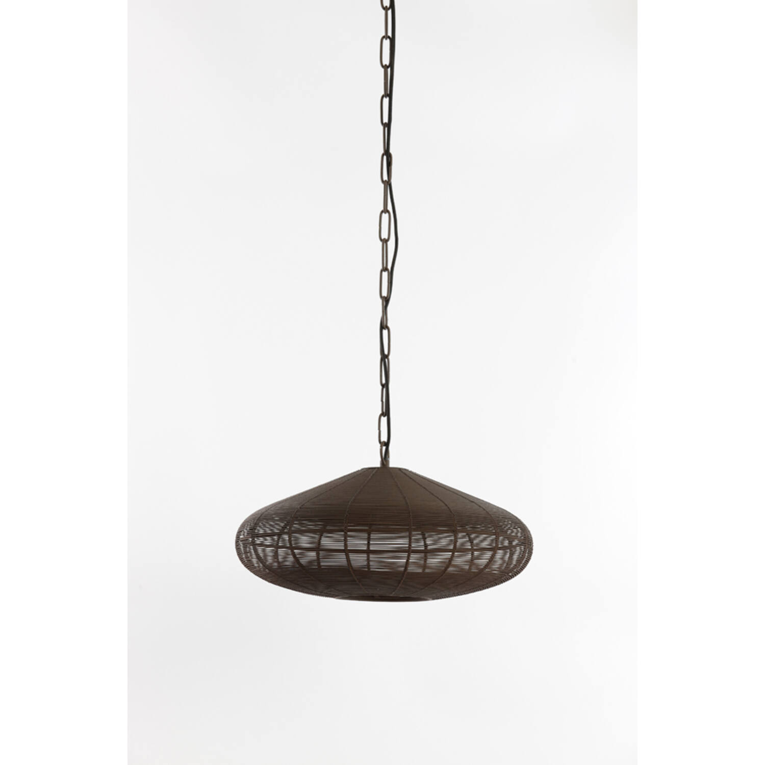 Hanging lamp Ø60x23 cm BAHOTO matt dark brown