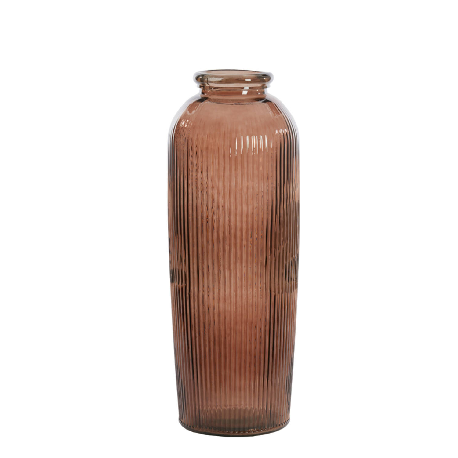 Vase Ø30x70 cm CAMPOS glass brown