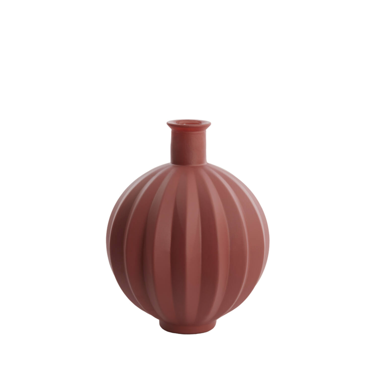 Vase Ø33x42 cm PALLOCI glass matt brick red
