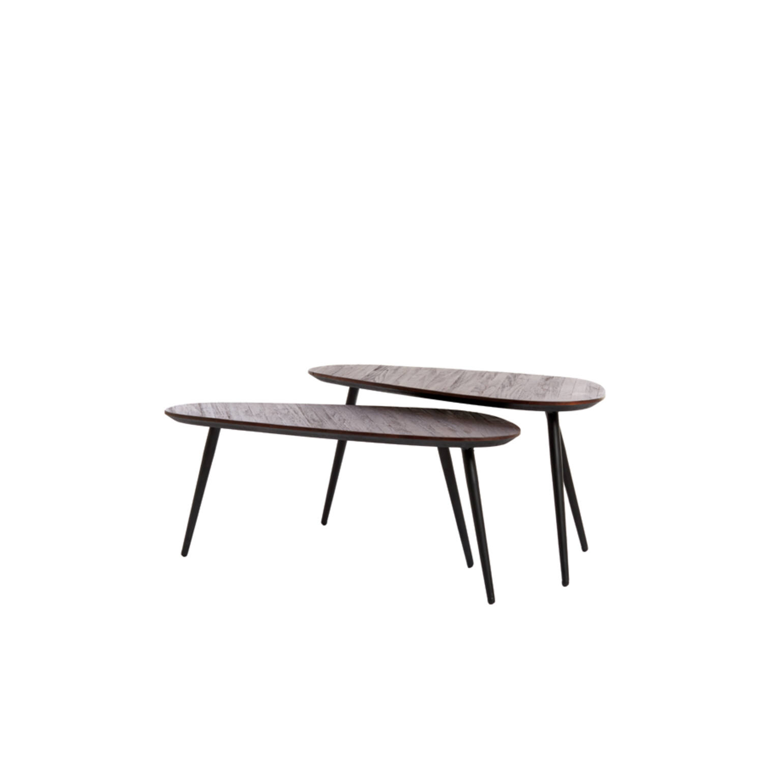 Coffee table S/2 84x39x34+84x39x39 cm VIEJO wood brown