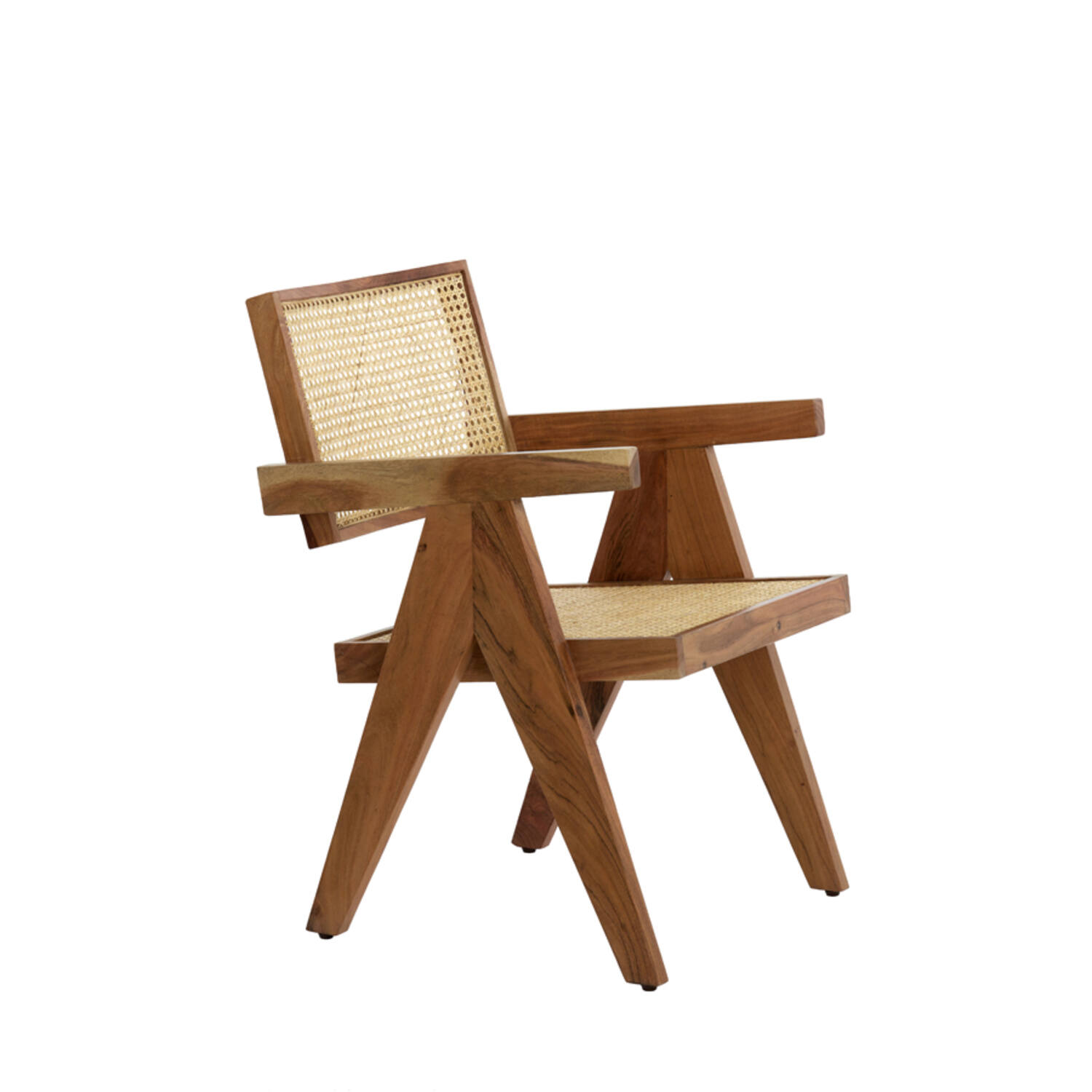 Chair 56x53x79 cm MORAZAN wood natural+rattan natural