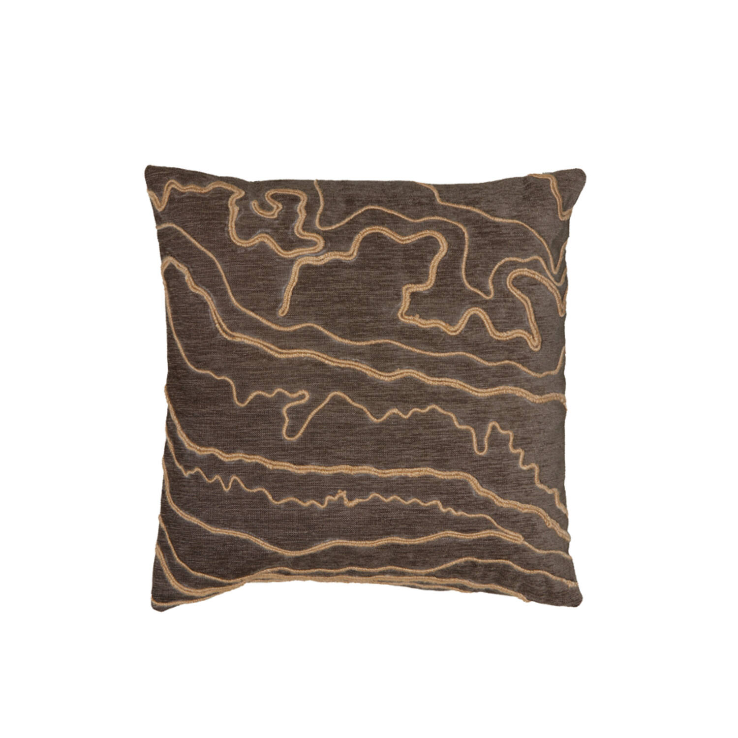 Cushion 45x45 cm CASTRO dark brown+sand
