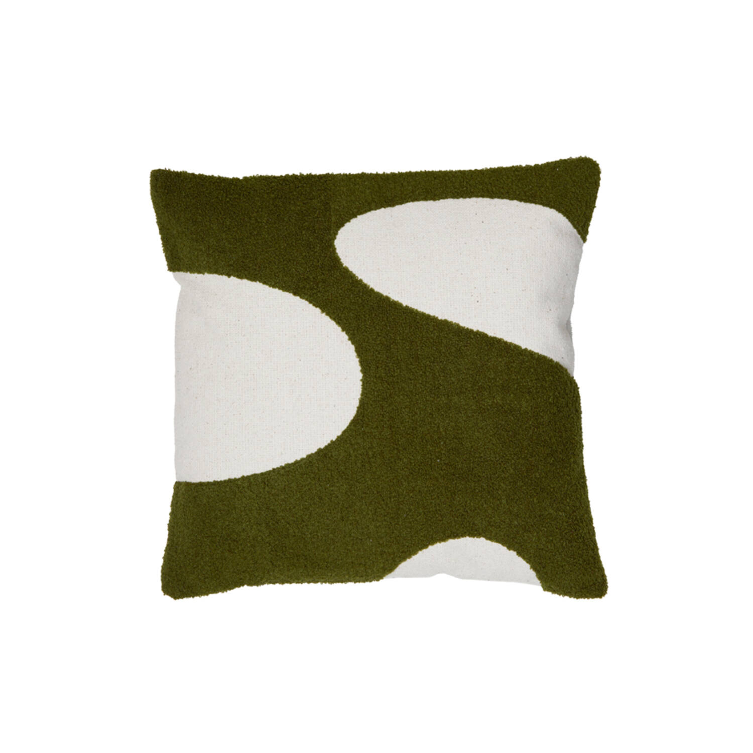 Cushion 45x45 cm CELLIO dark green+beige
