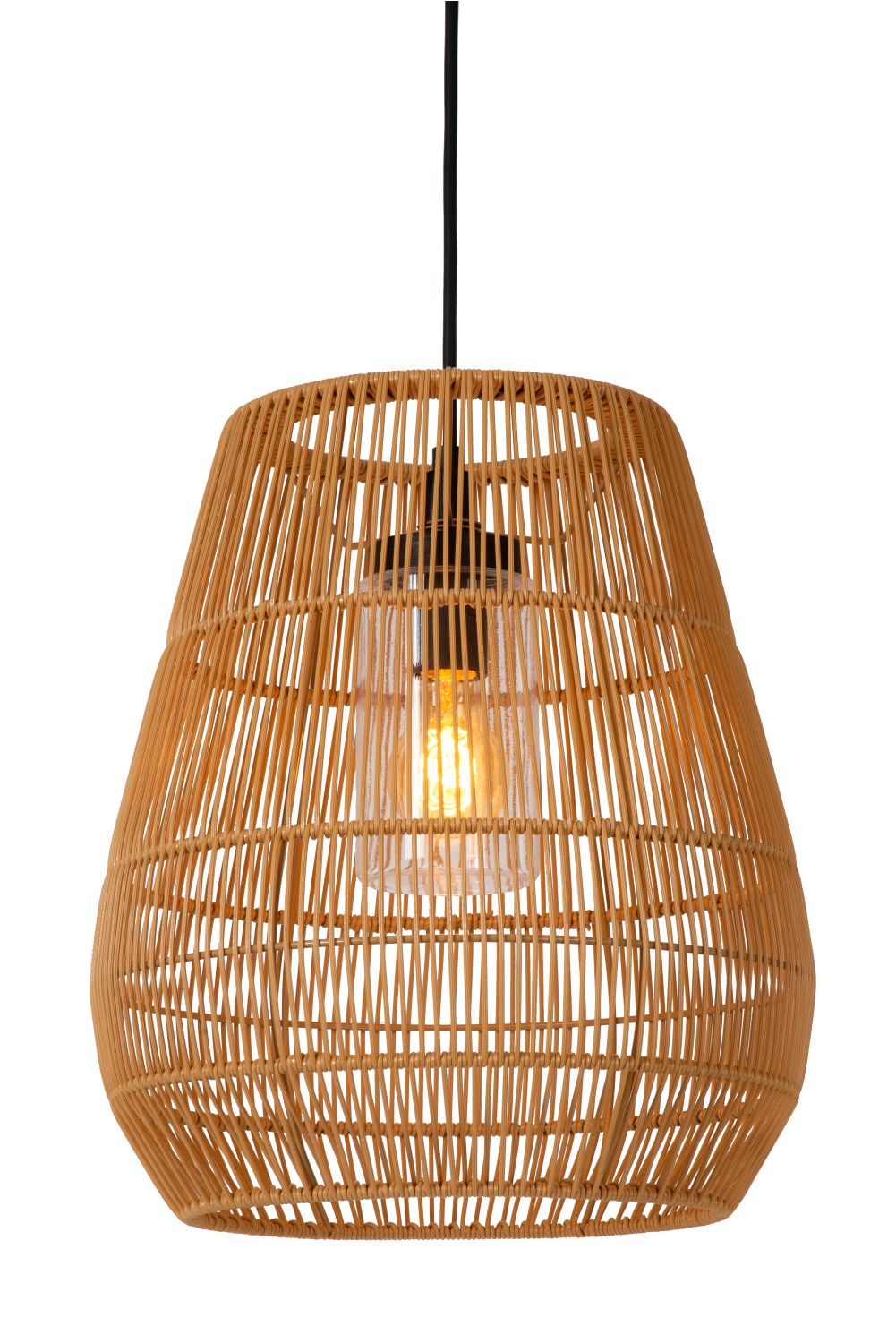 Outdoor pendant lamp Lucide NERIDA Ø35cm, 1xE27, IP44, natural