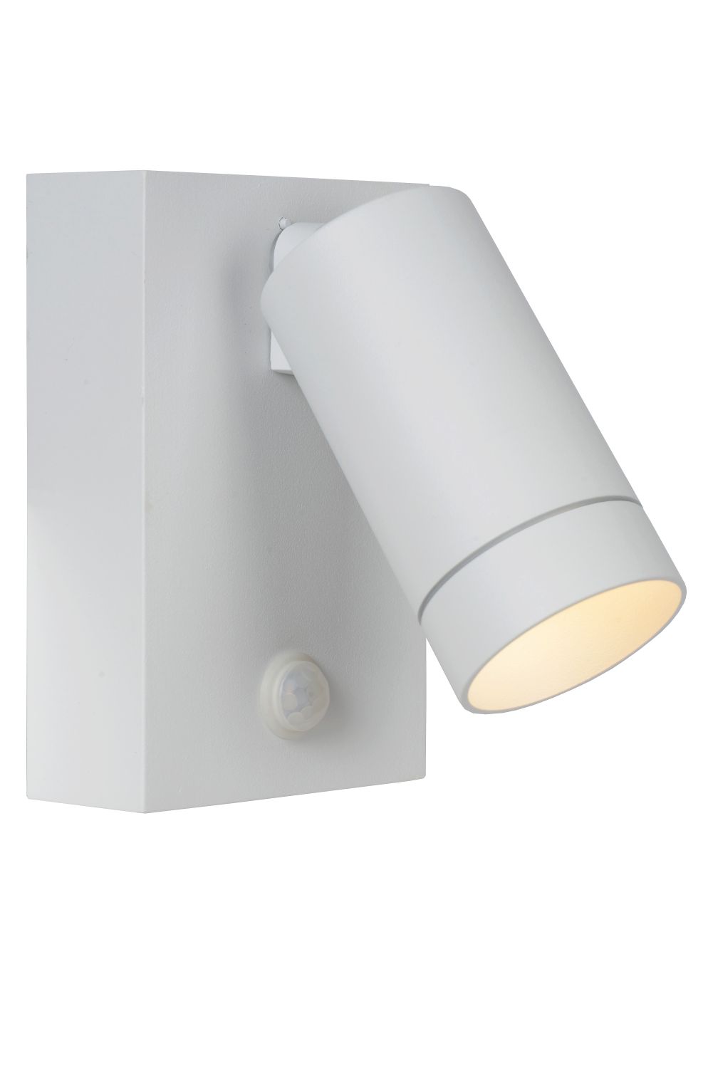 Outdoor wall lamp Lucide TAYLOR, 1xGU10, IP54, motion sensor, white