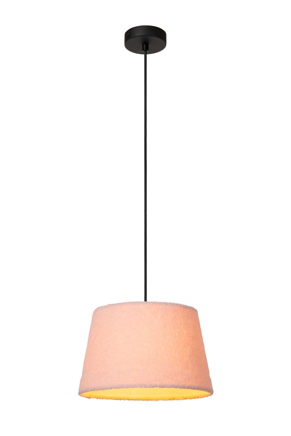 Pendant lamp Lucide WOOLLY Ø28cm, 1xE27, pink