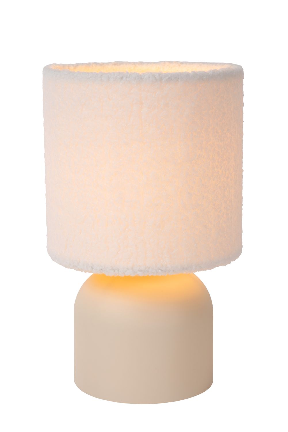 Table lamp Lucide WOOLLY 28cm, 1xE14, cream