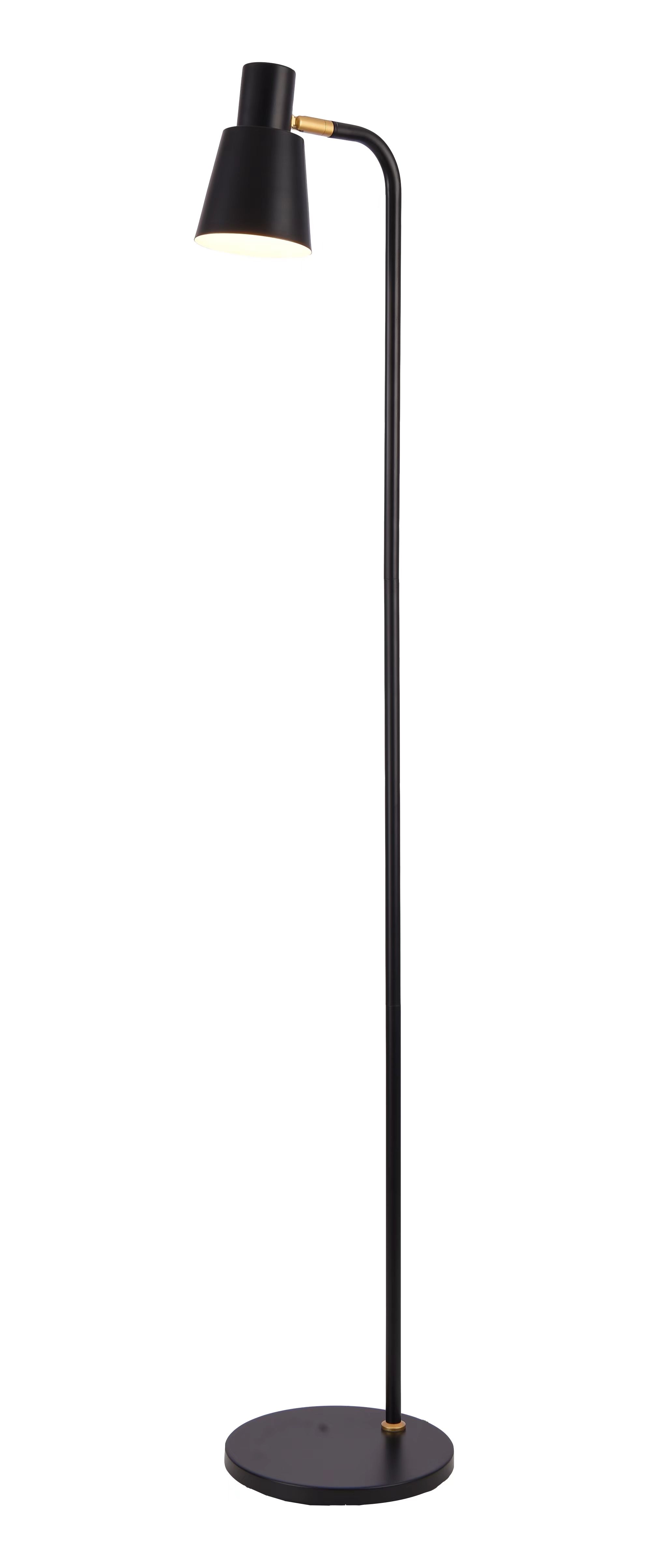 Lattiavalaisin FocusLight ALBA Ø23cm, 142cm, musta/mattakulta