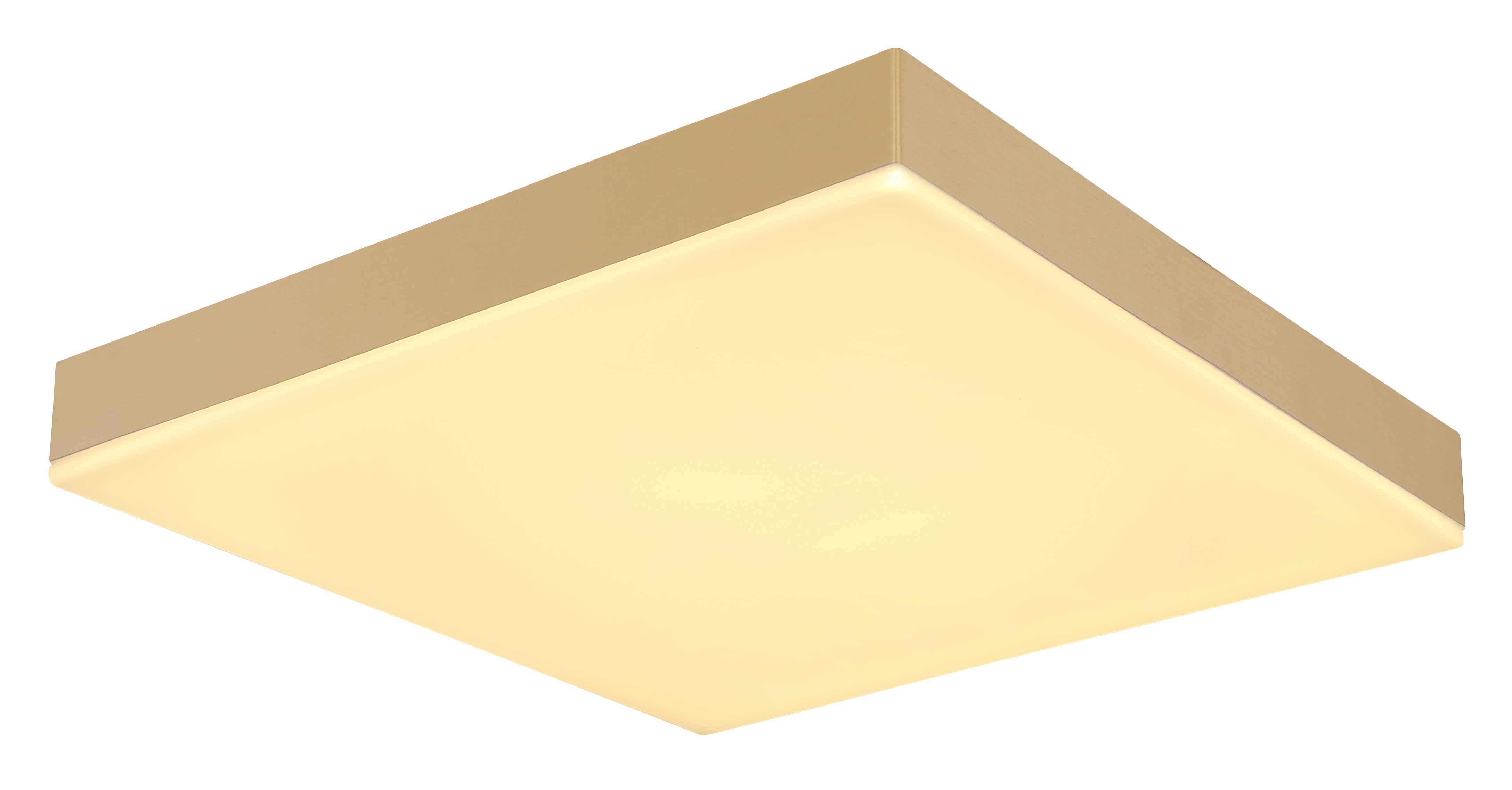 Ceiling lamp Globo DORO 30x30cm, 1x18W, brass/opal