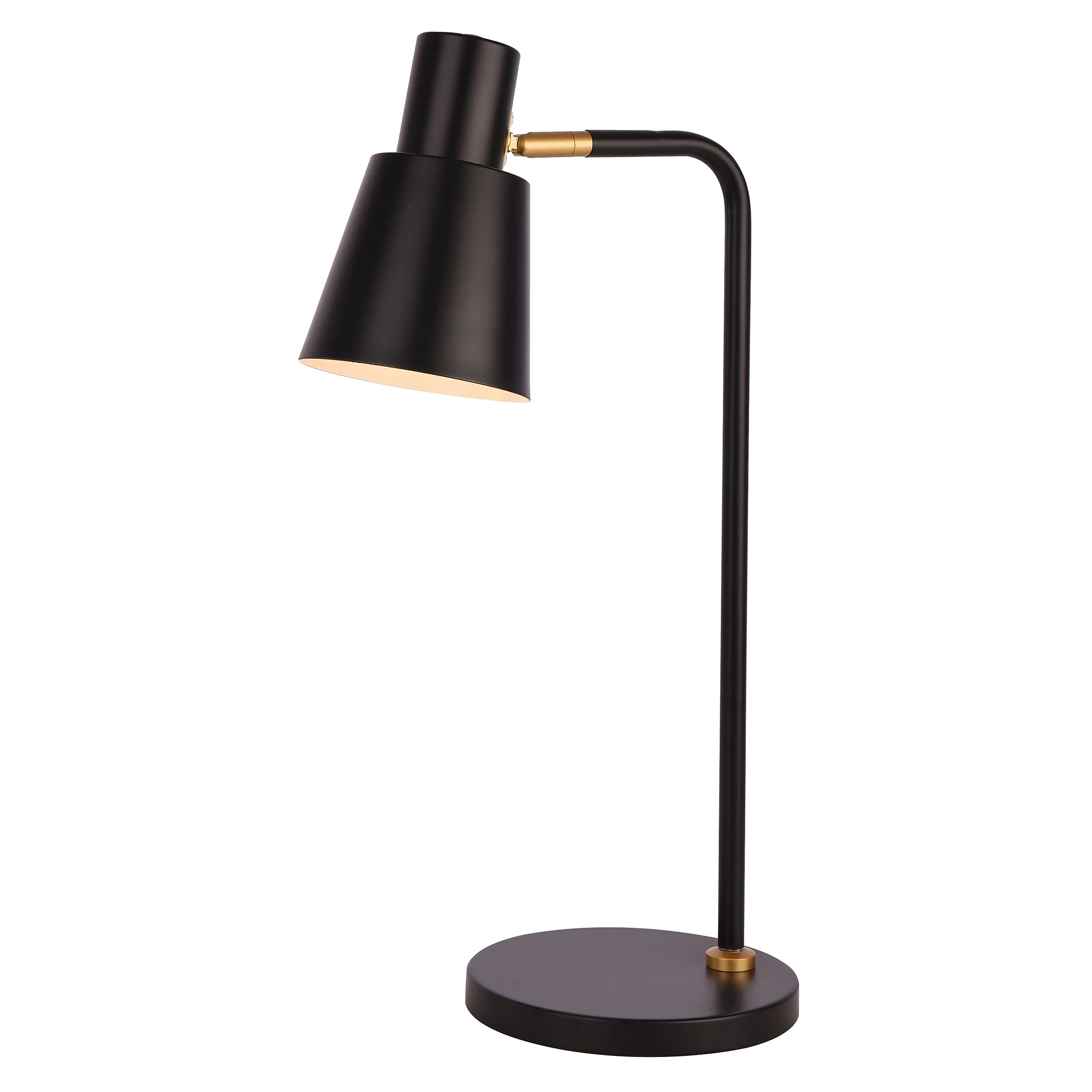 Table lamp FocusLight ALBA Ø22cm, 44cm, black/matt gold