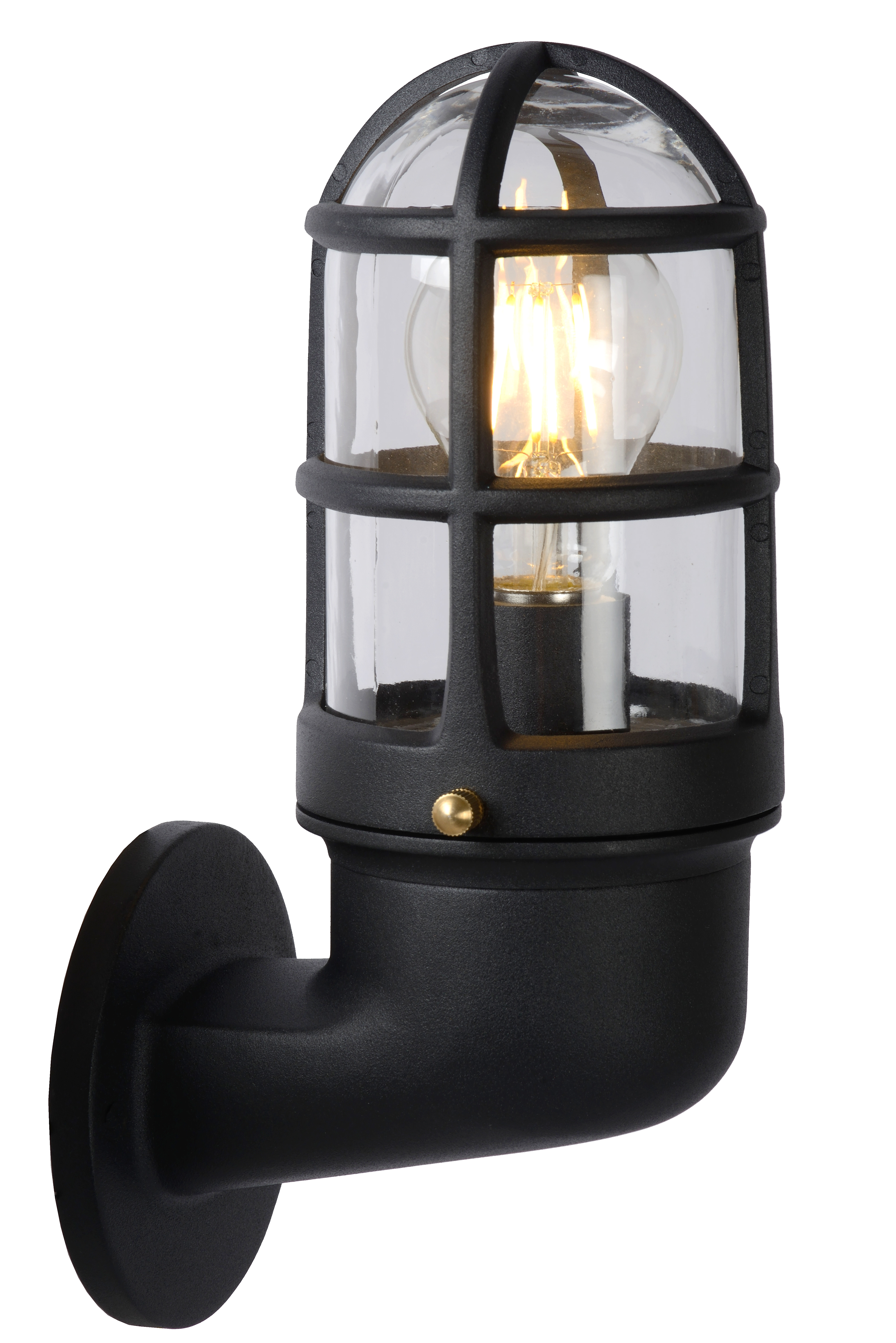 Lucide DUDLEY - Wall light Outdoor - 1xE27 - IP44 - Black