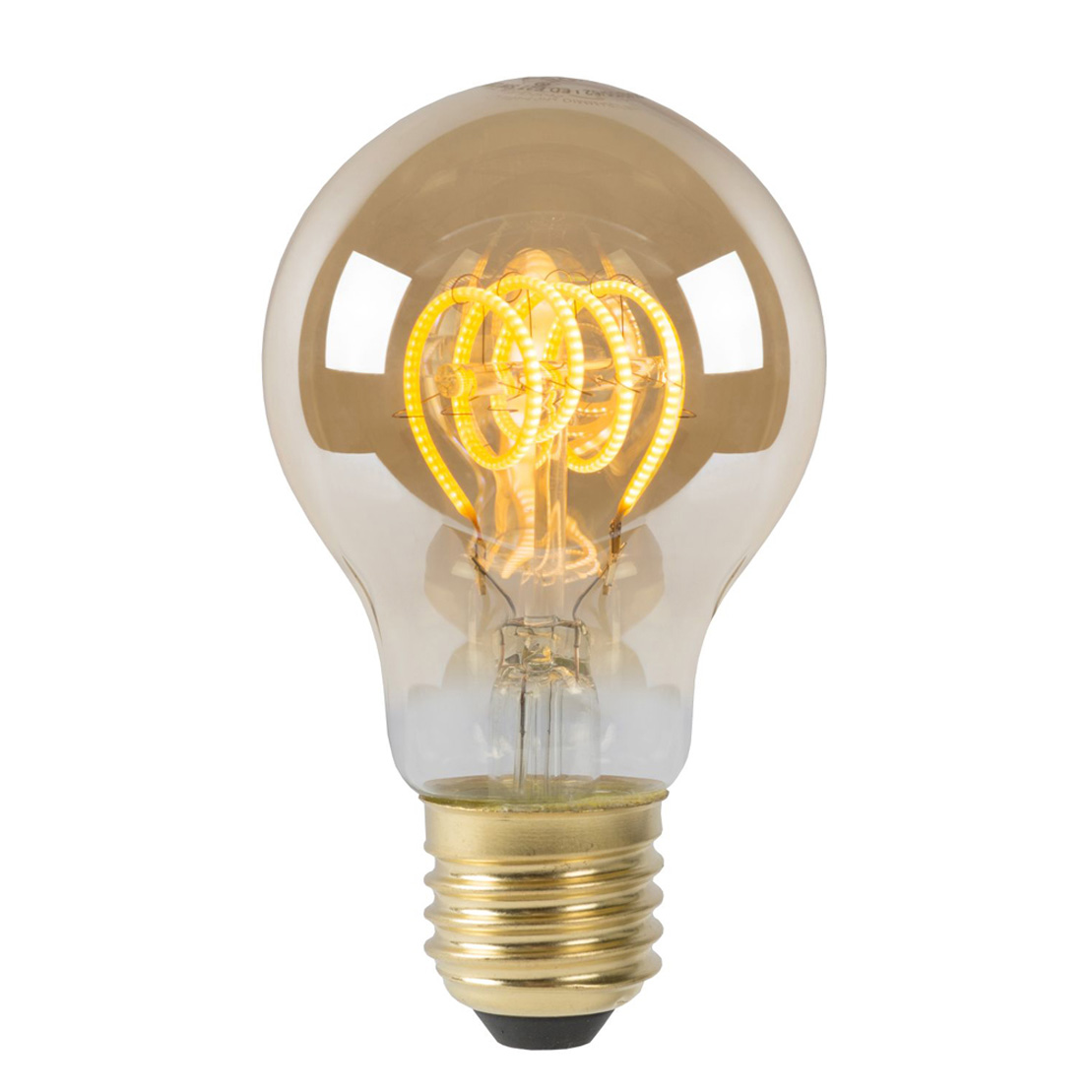 Lucide LED Bulb - Filament bulb - Ø 6 cm - LED Dim. - 1x5W 2200K - Amber