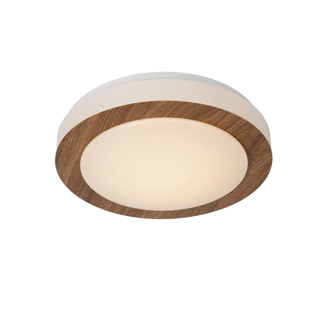 Lucide DIMY - Bathroom Ceiling light - Ø 28,6 cm - LED Dim. - 1x12W 3000K - IP21 - Light Wood