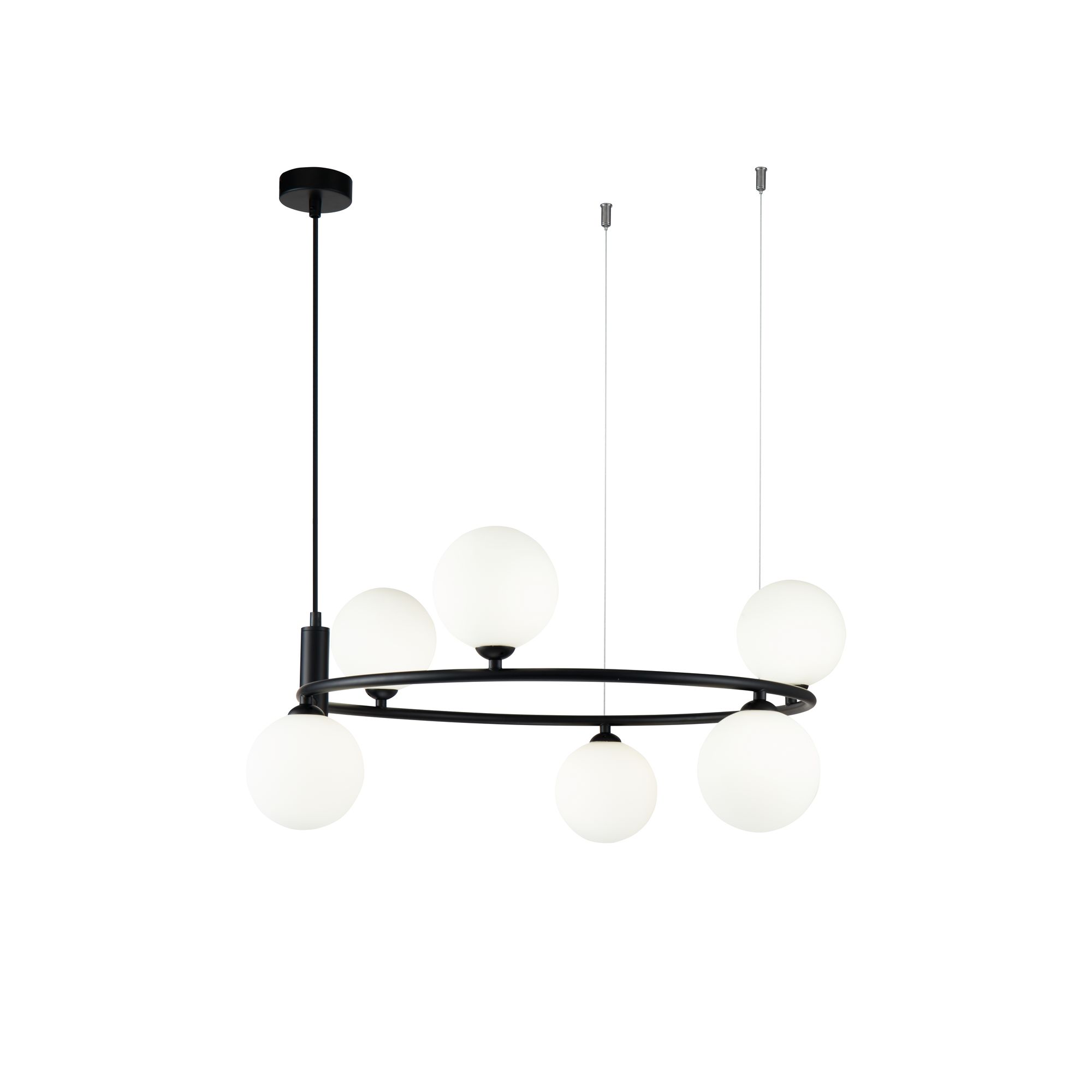 LAMP RING - Pendant light - 6 X G9 (25W) - Black