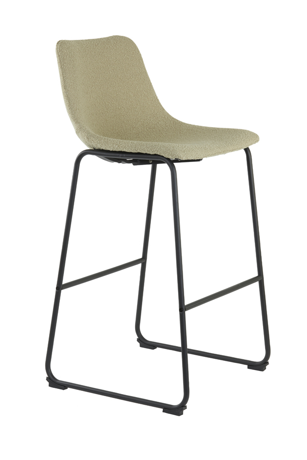 Bar chair 52x46x104 cm JEDDO bouclé light caramel-black