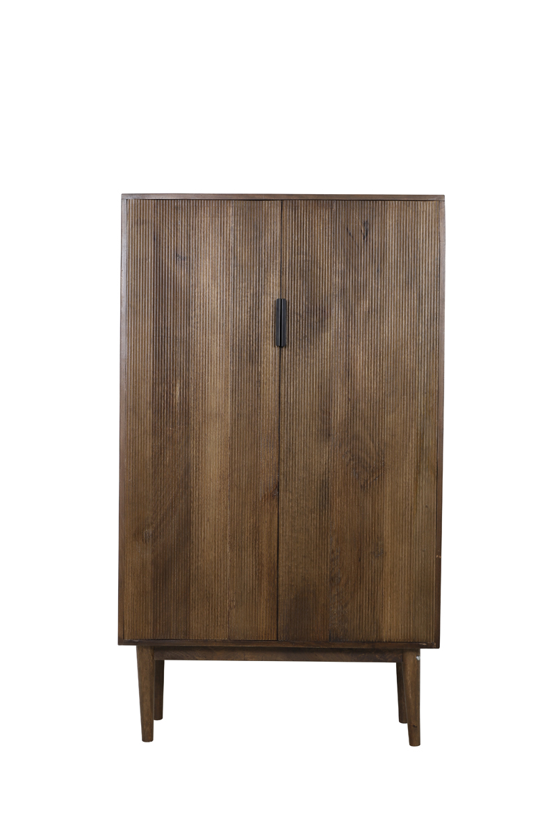 Cabinet 100x40x170 cm BITIKA wood dark brown