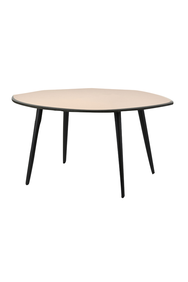 Coffee table 85x74x44 cm DIVO mirror brown glass+black