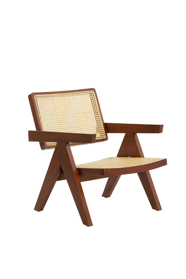 Chair 70x60x71 cm RENU wood brown+webbing natural