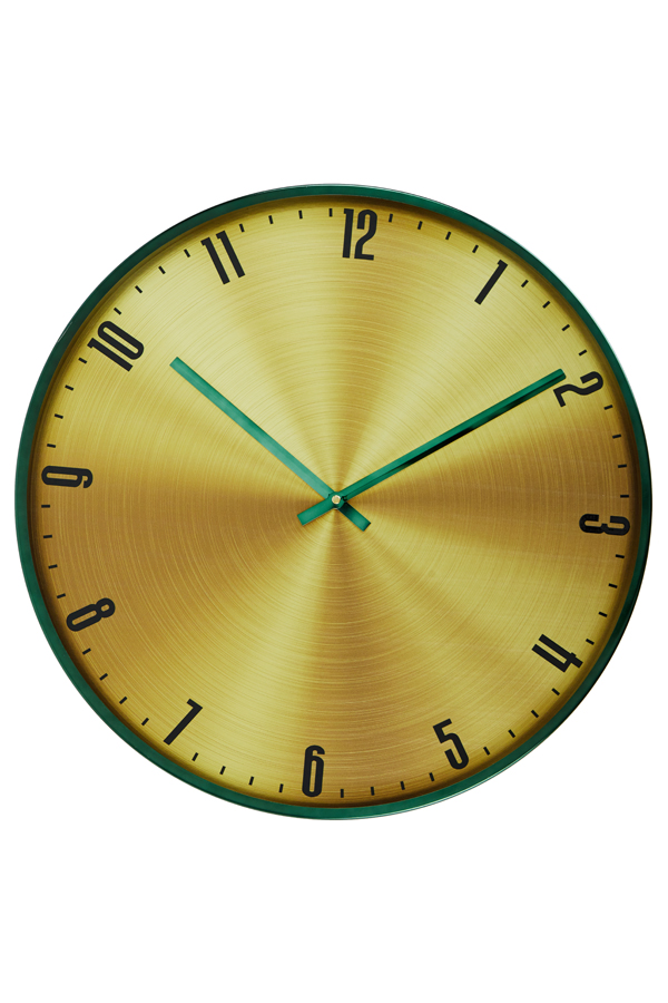 Clock Ø74 cm IPERA green-gold
