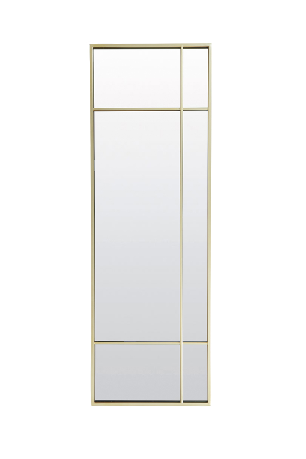 Mirror 50x3x150 cm RINCON smoked glass+gold
