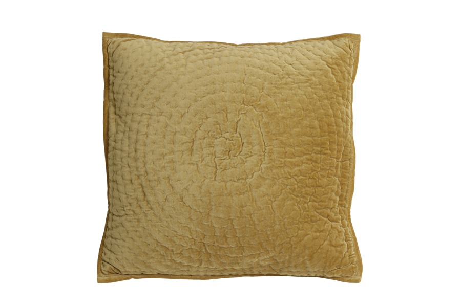 Cushion 50x50 cm CIRCLE velvet light gold