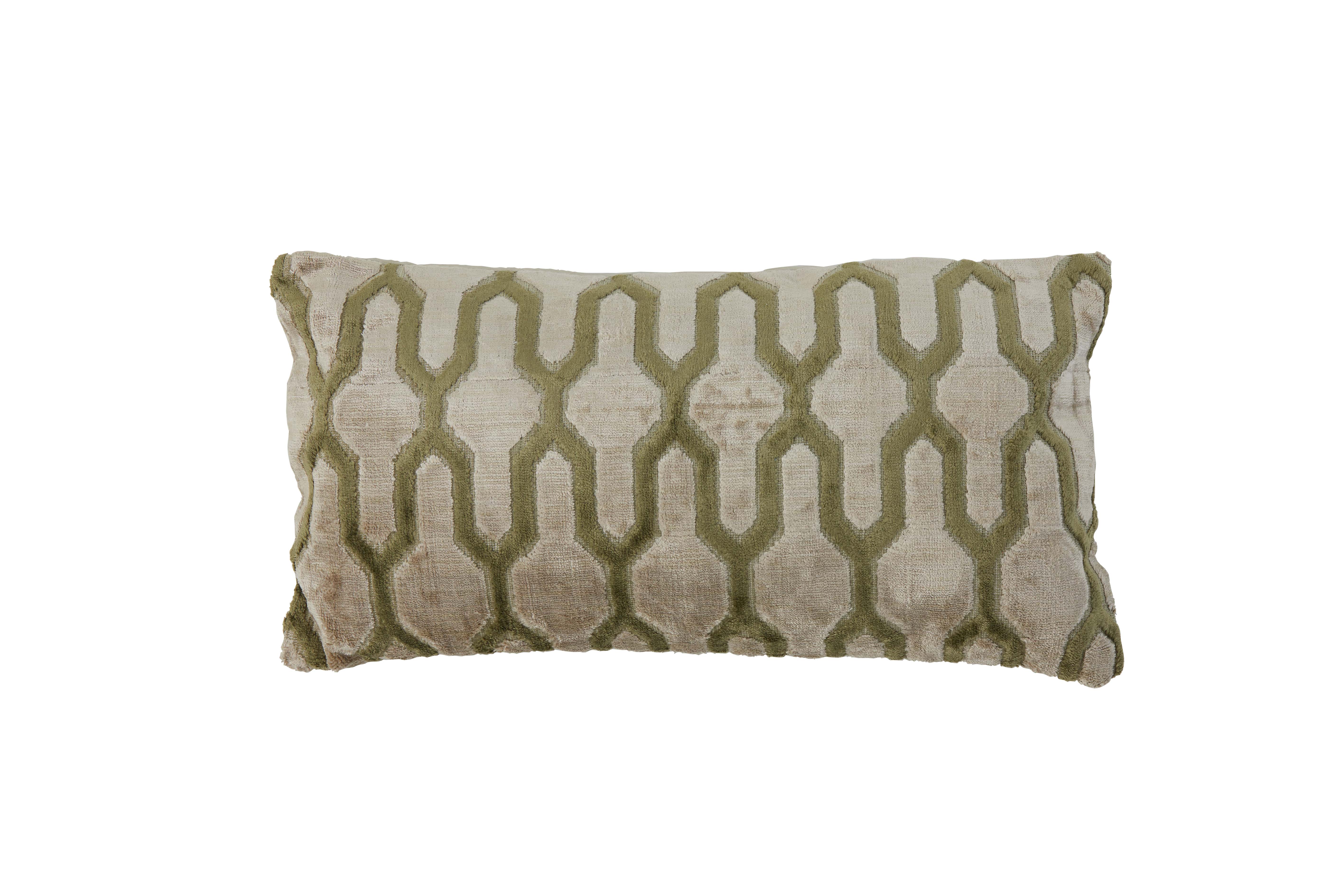 Cushion 45x45 cm JEMBANA sand+olive green