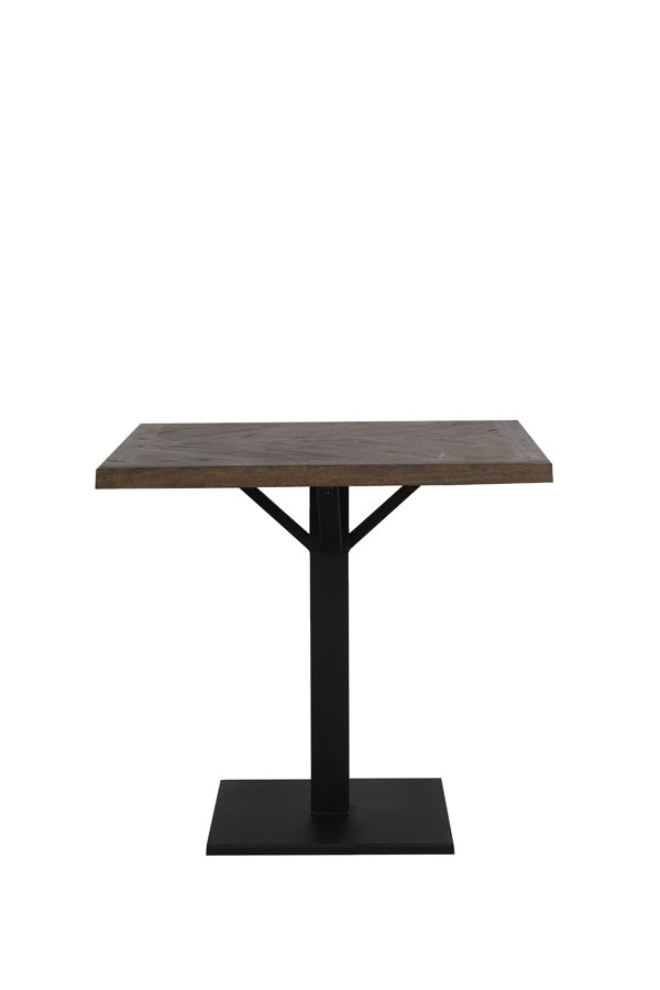 Dining table 80x80x78 cm CHISA wood brown-black