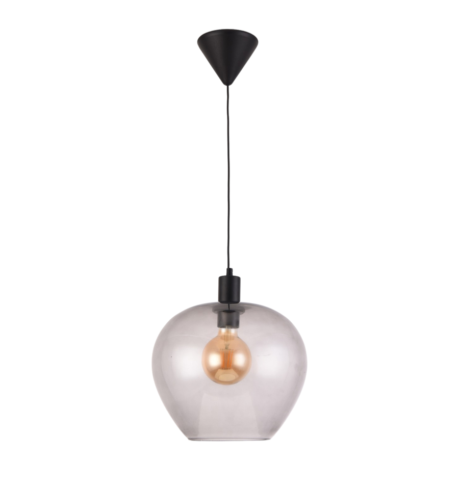 Pendant light FocusLight WINSTON Ø30cm, smoke grey