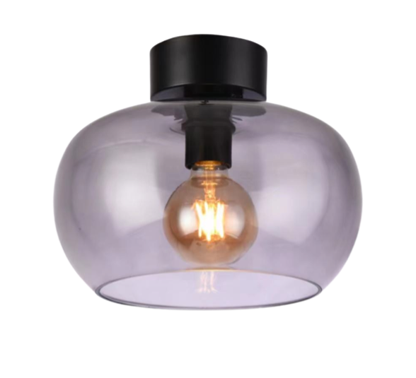 Ceiling light FocusLight WINSTON, Ø29cm, smoke grey