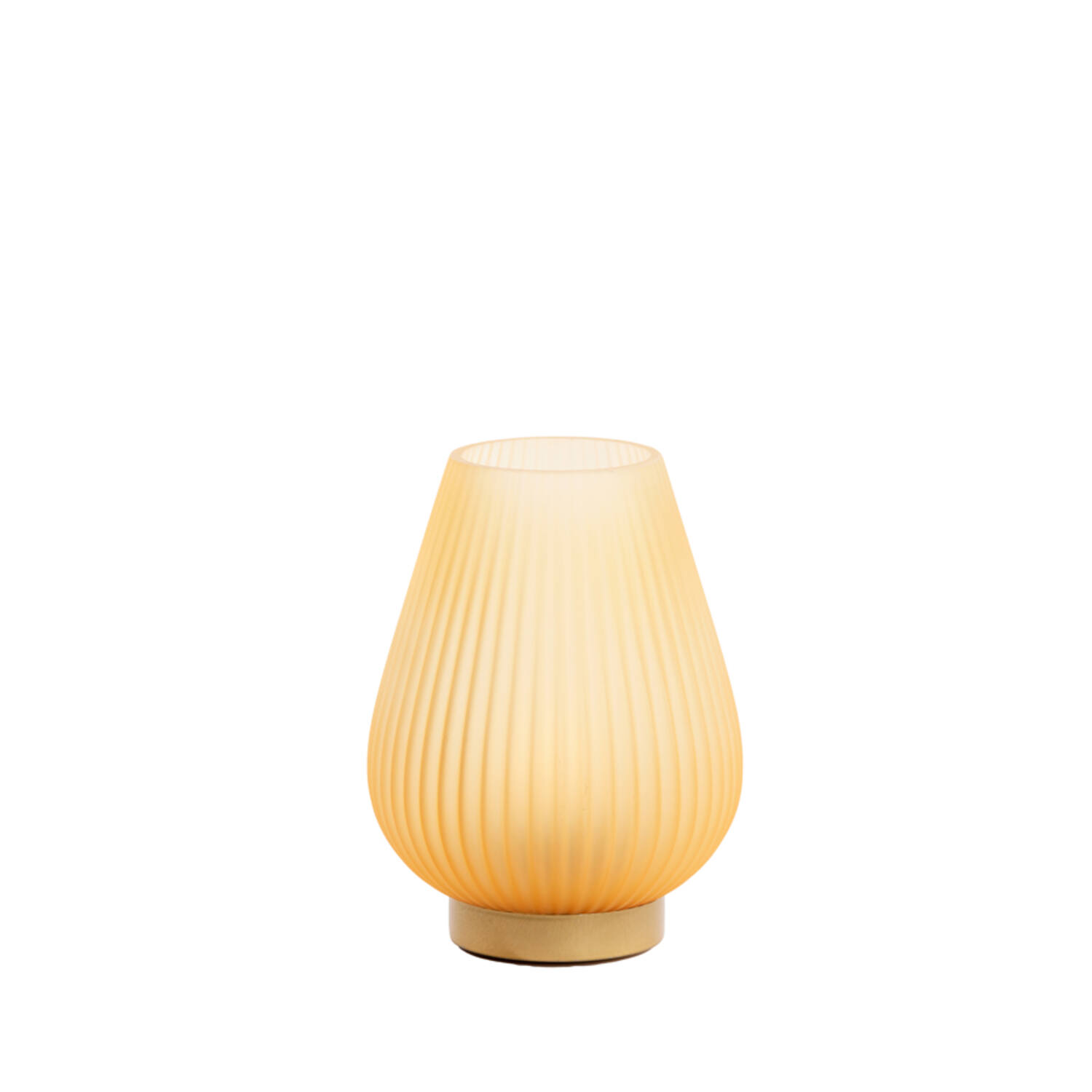 Table lamp LED Ø14,5x19,5 cm TAJERA glass matt peach+gold