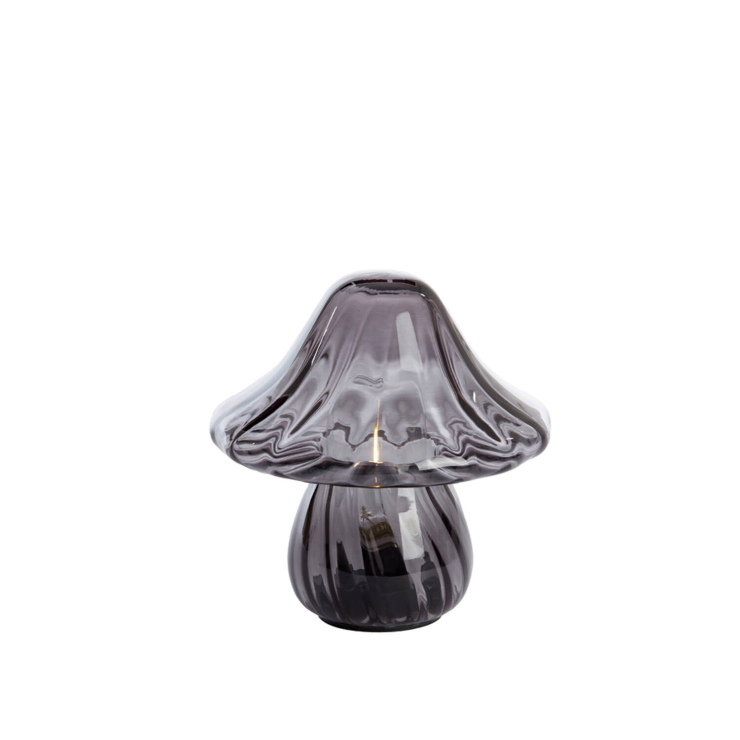 Table lamp LED Ø18x18 cm MUSHROOM glass grey