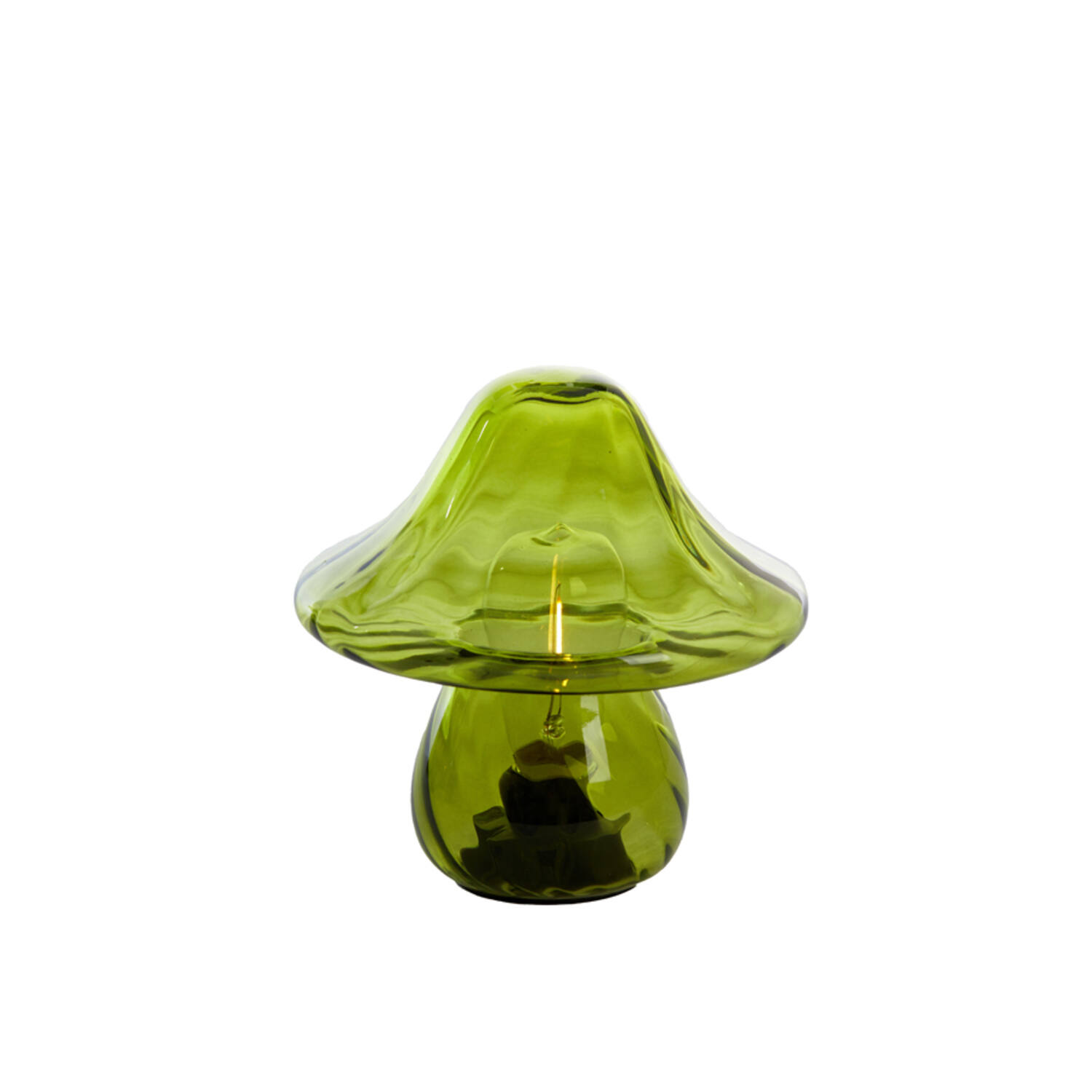 Table lamp LED Ø18x18 cm MUSHROOM glass dark green