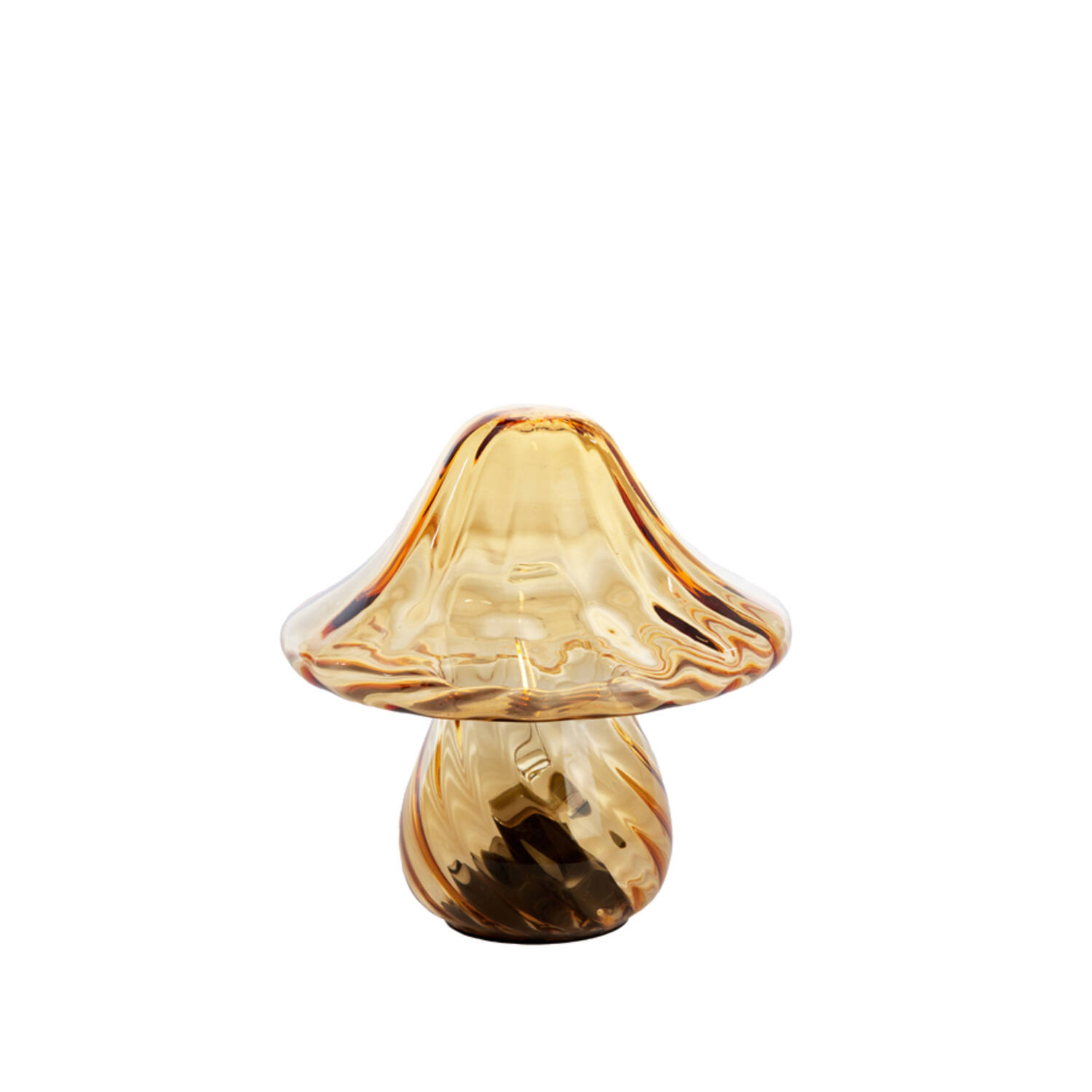 Table lamp LED Ø18x18 cm MUSHROOM glass light brown