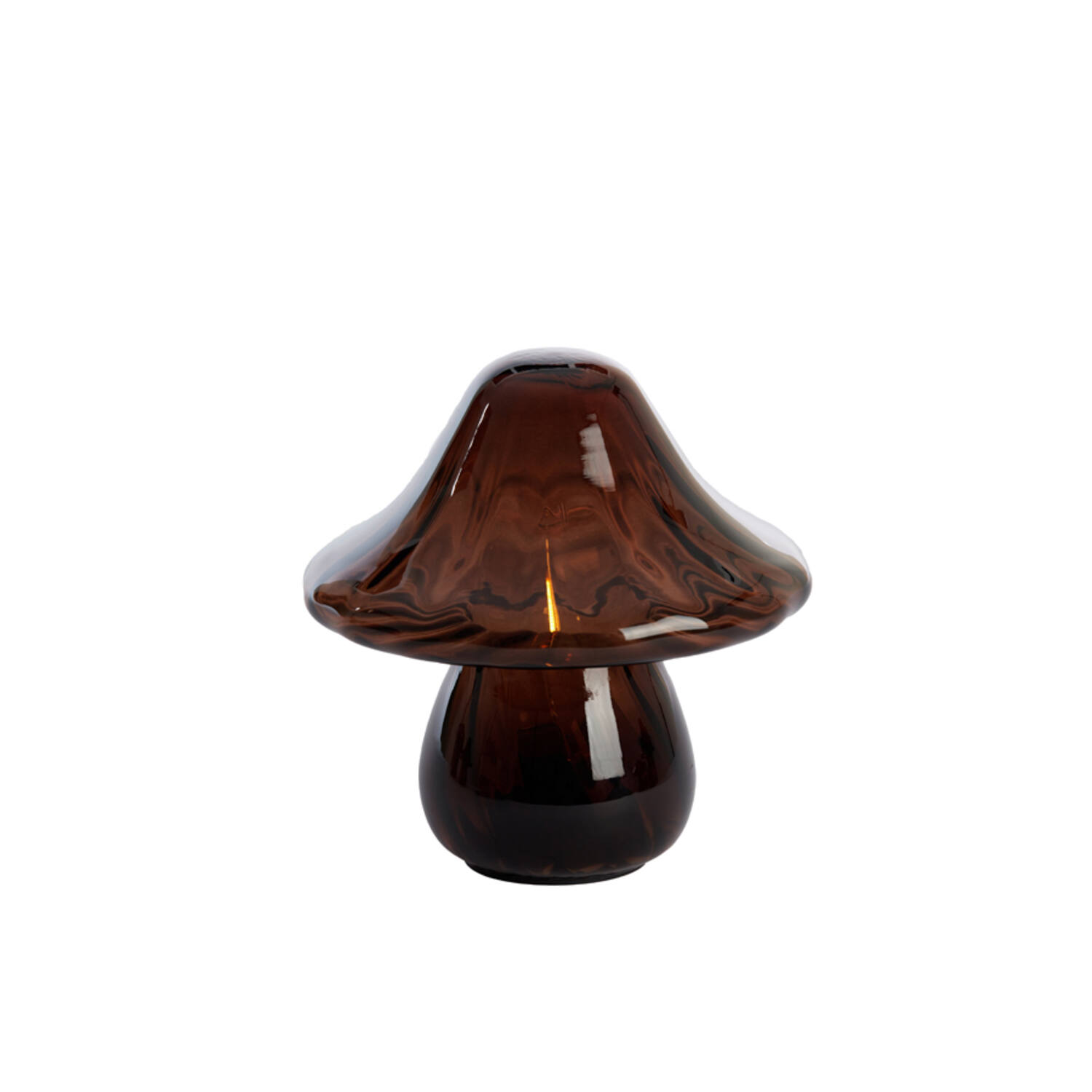 Table lamp LED Ø18x18 cm MUSHROOM glass dark brown