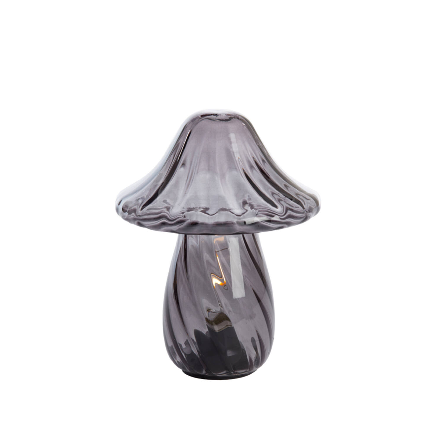 Table lamp LED Ø18x23 cm MUSHROOM glass grey