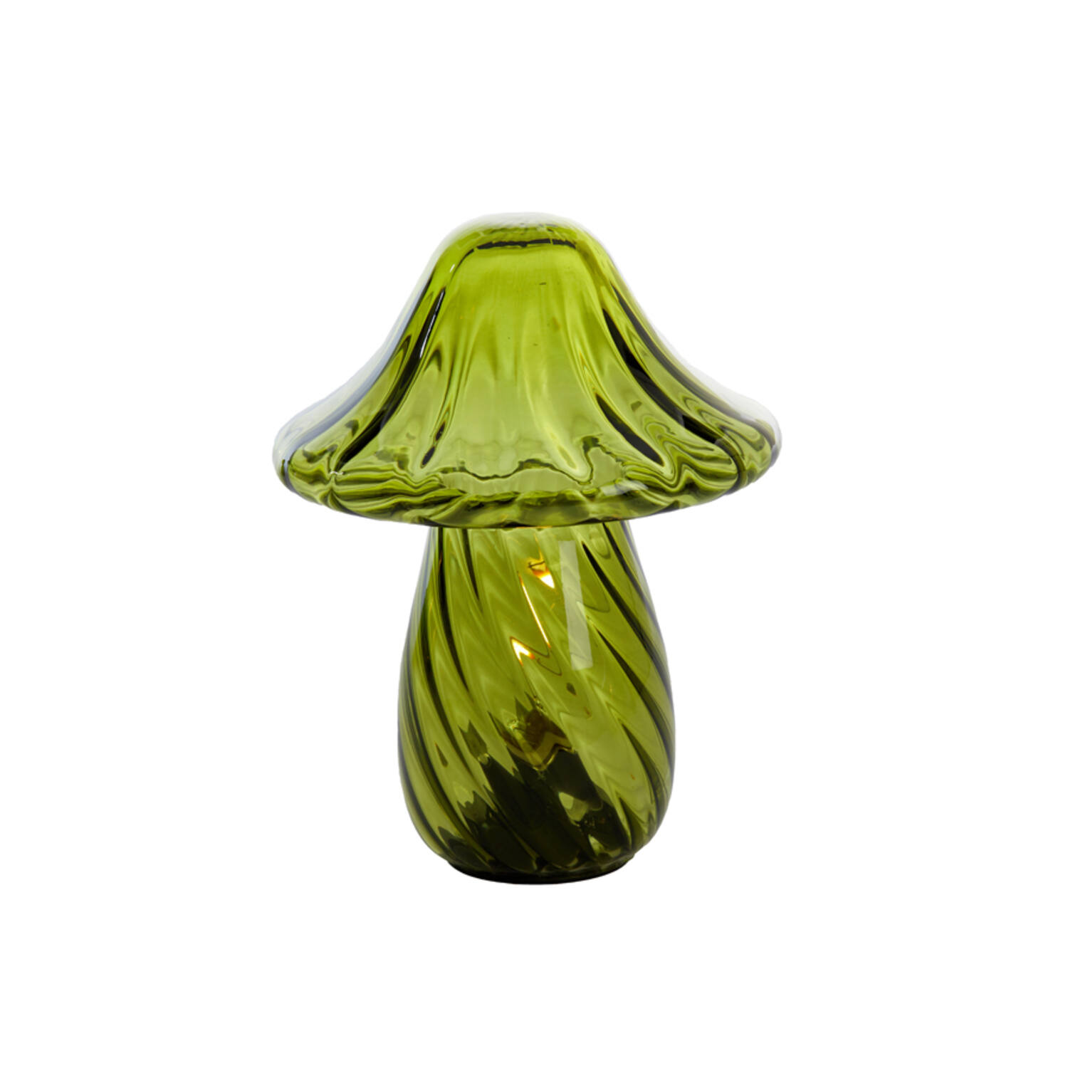 Table lamp LED Ø18x23 cm MUSHROOM glass dark green