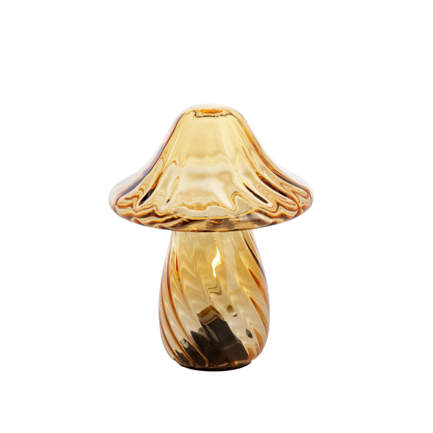 Table lamp LED Ø18x23 cm MUSHROOM glass light brown