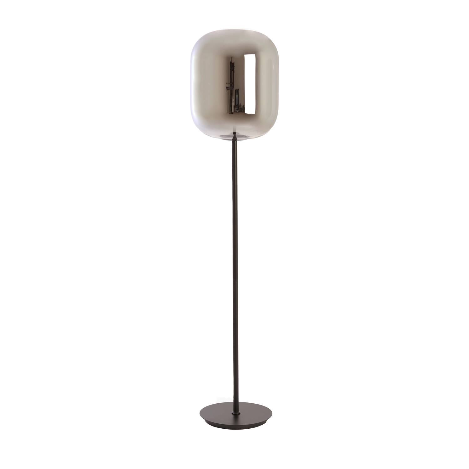 Floor lamp Ø35x160 cm JULIA glass smoke+black