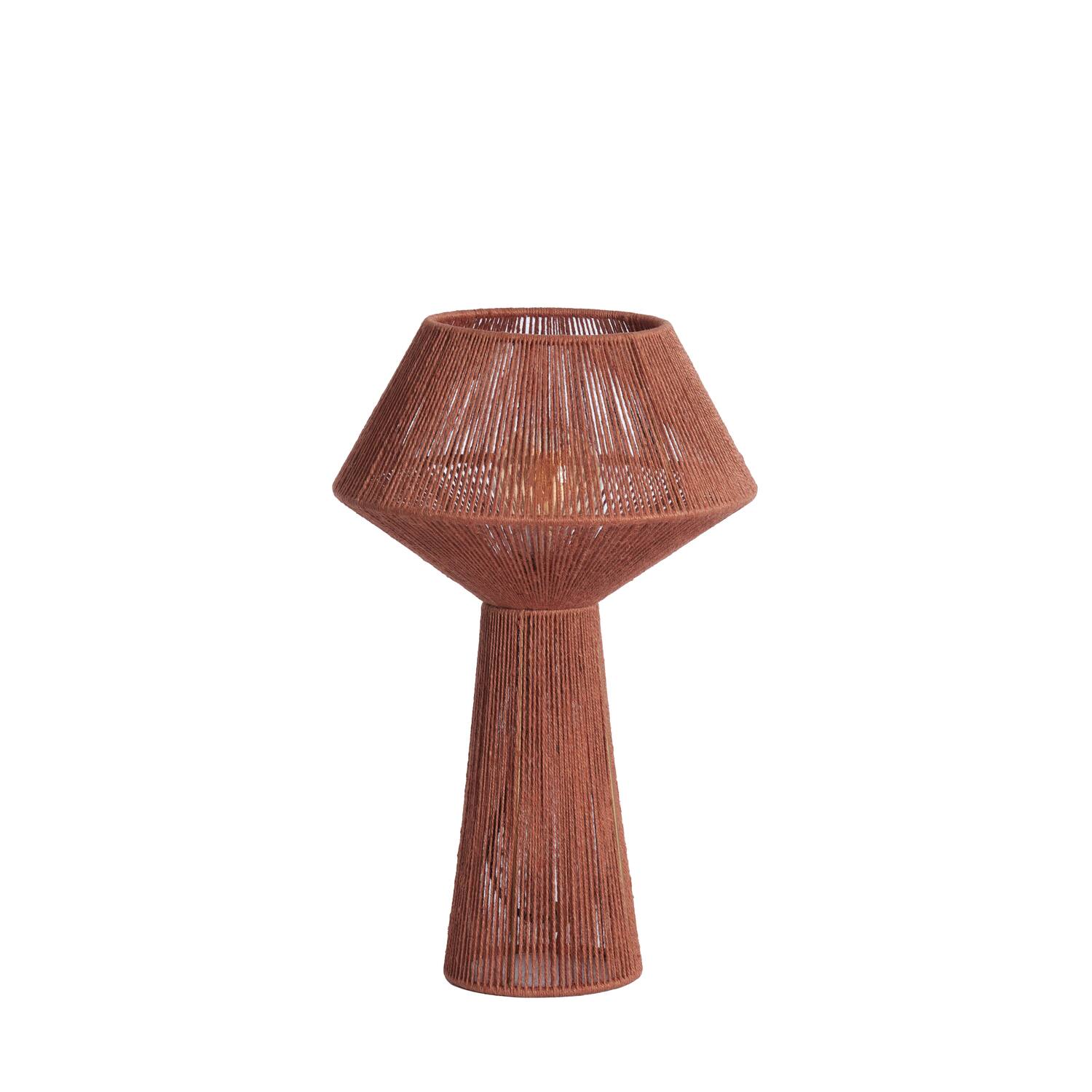 Table lamp Ø30x47 cm FUGIA jute brick red