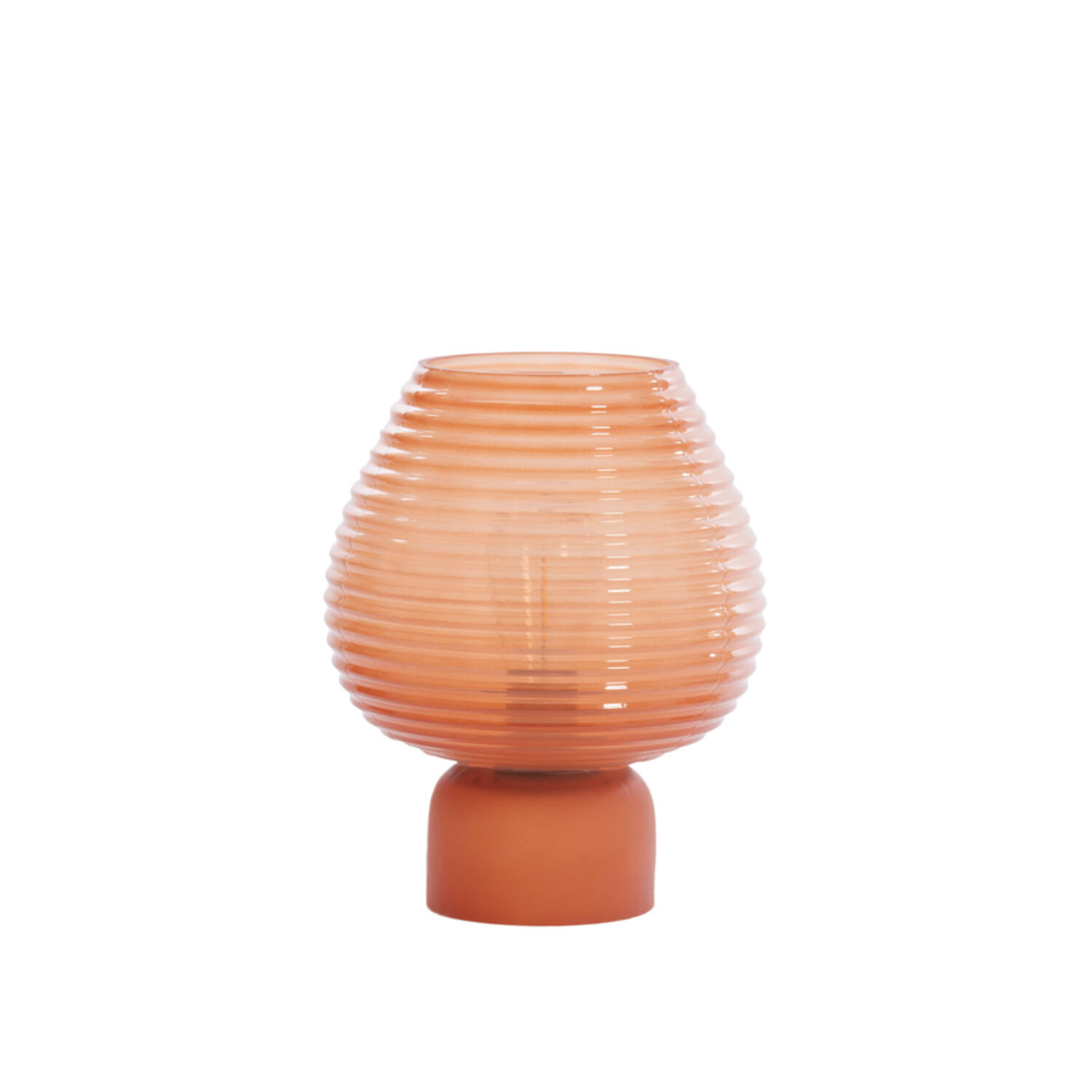 Table lamp LED Ø18x23 cm ALENNA glass coral