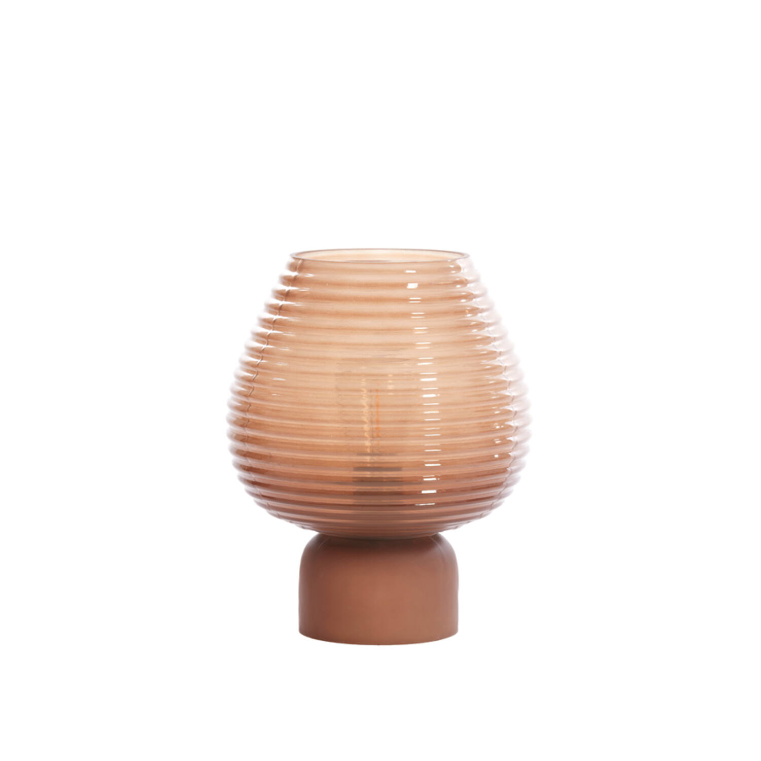 Table lamp LED Ø18x23 cm ALENNA glass brown