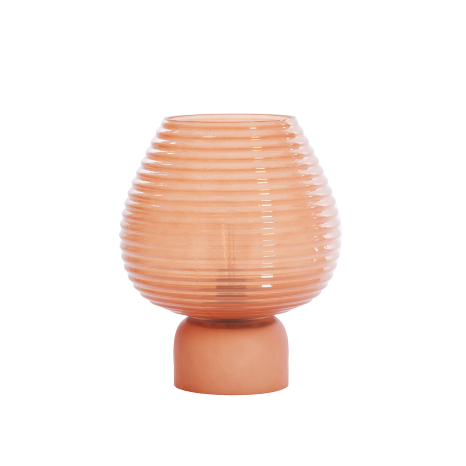 Table lamp LED Ø22x27 cm ALENNA glass coral