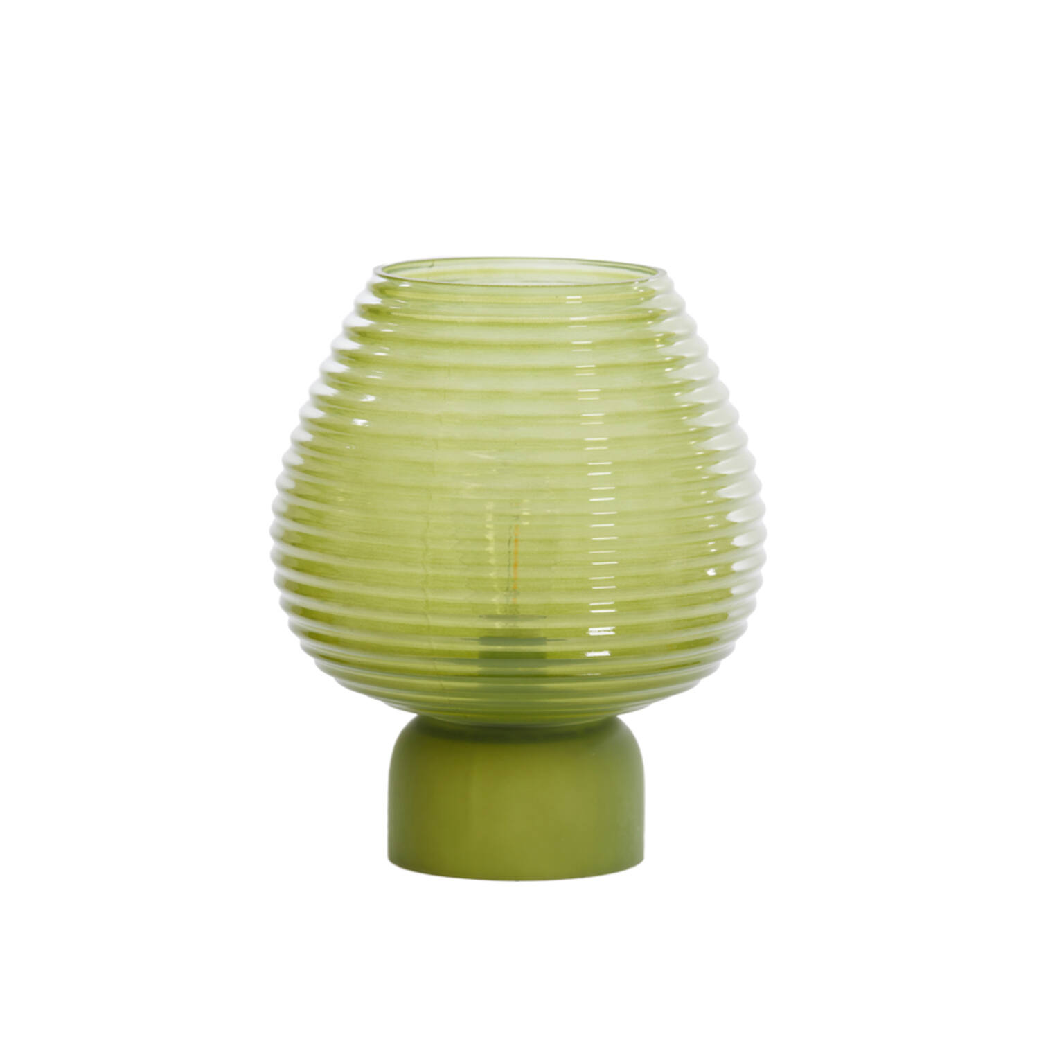 Table lamp LED Ø22x27 cm ALENNA glass green