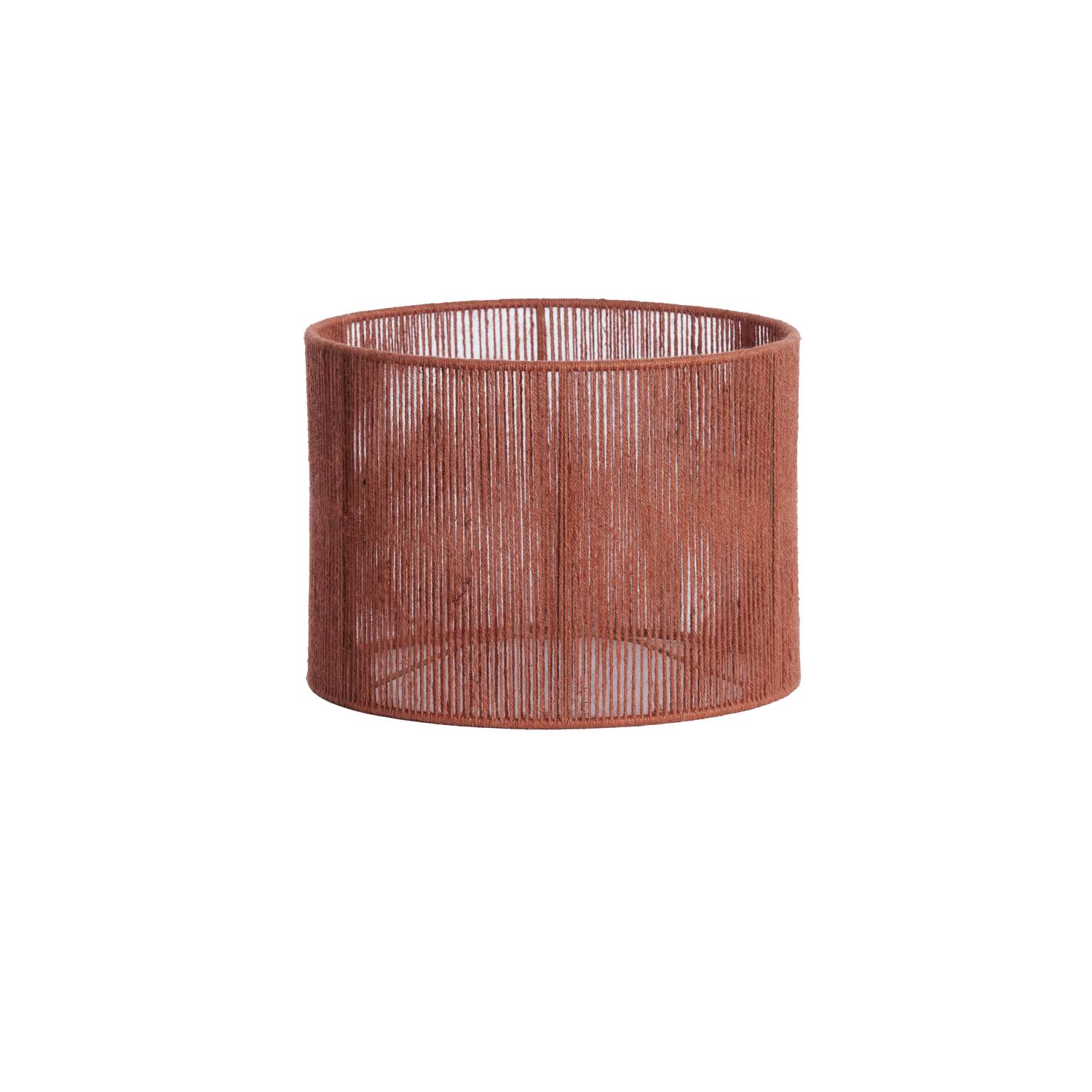 Shade cylinder 25-25-18 cm TOSSA jute brick red