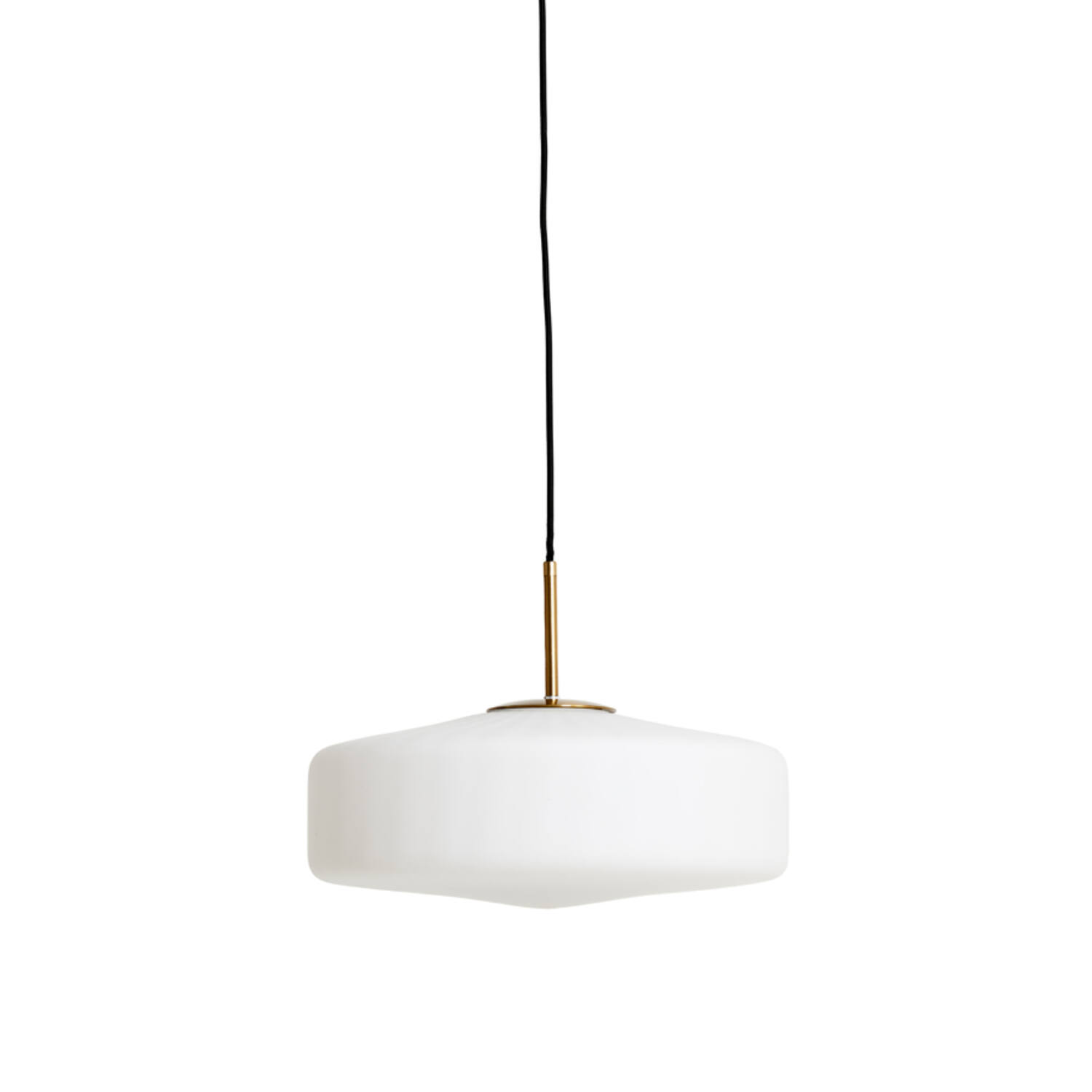 Hanging lamp Ø30x17 cm PLEAT glass matt white+gold
