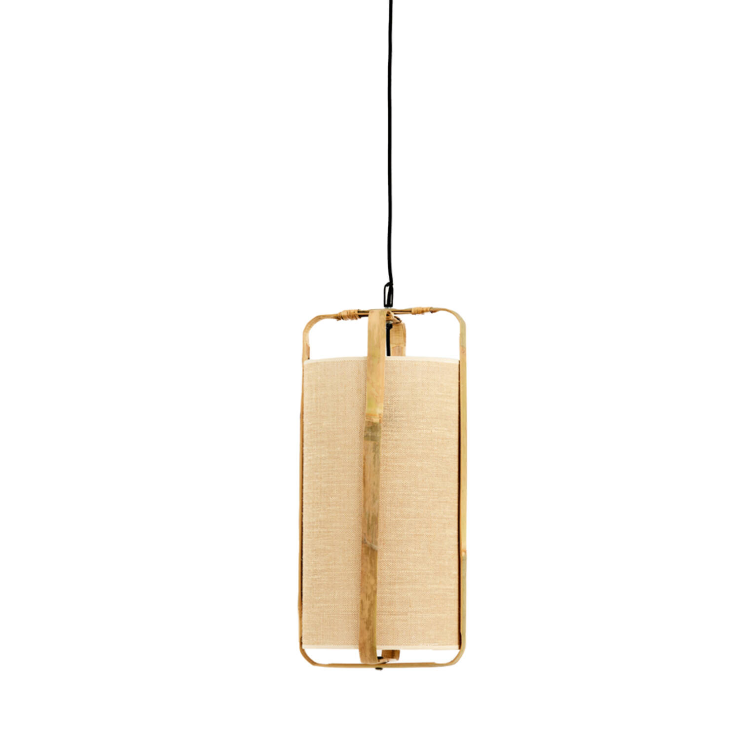 Hanging lamp Ø32x60 cm SENDAI sand+bamboo natural