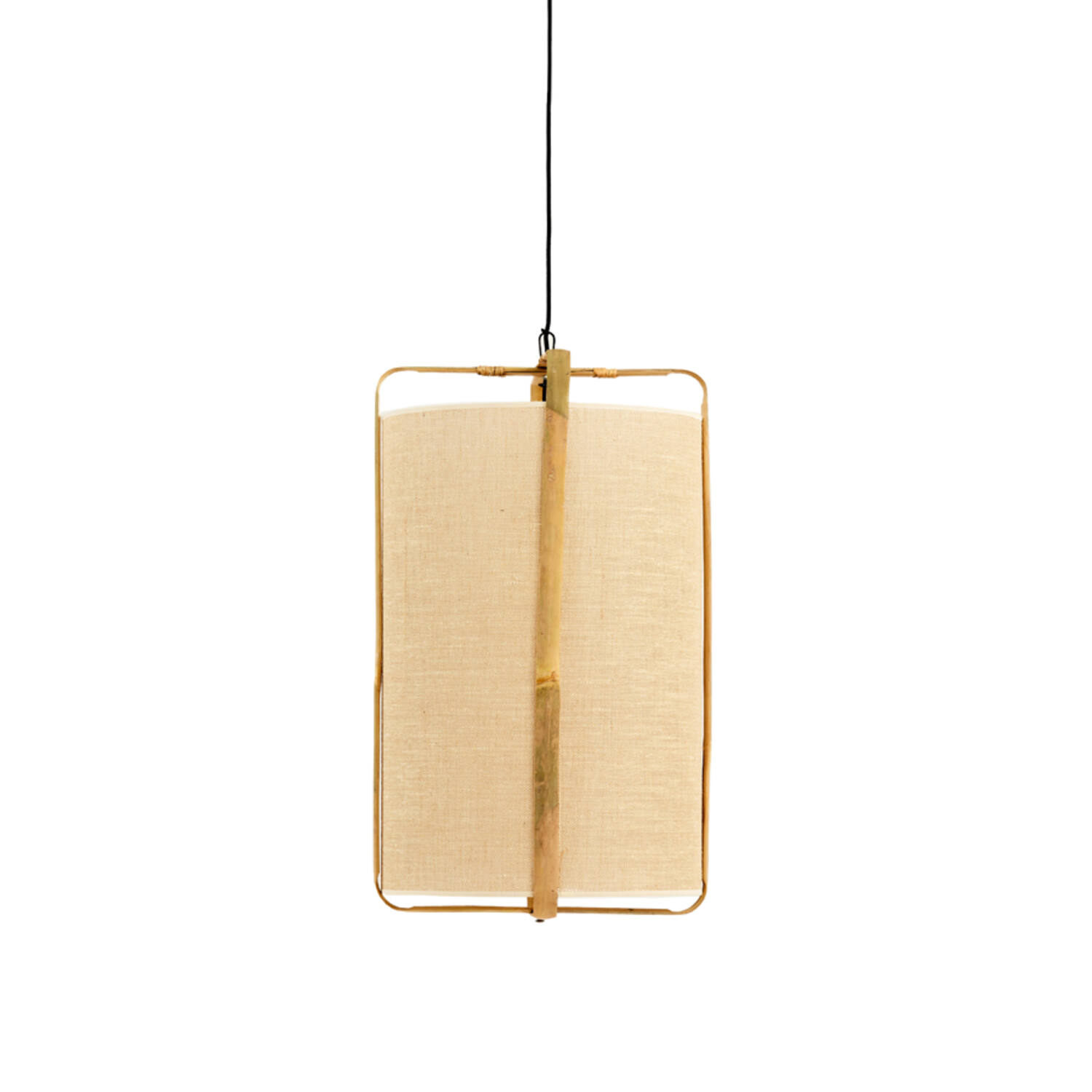 Hanging lamp Ø37x66 cm SENDAI sand+bamboo natural