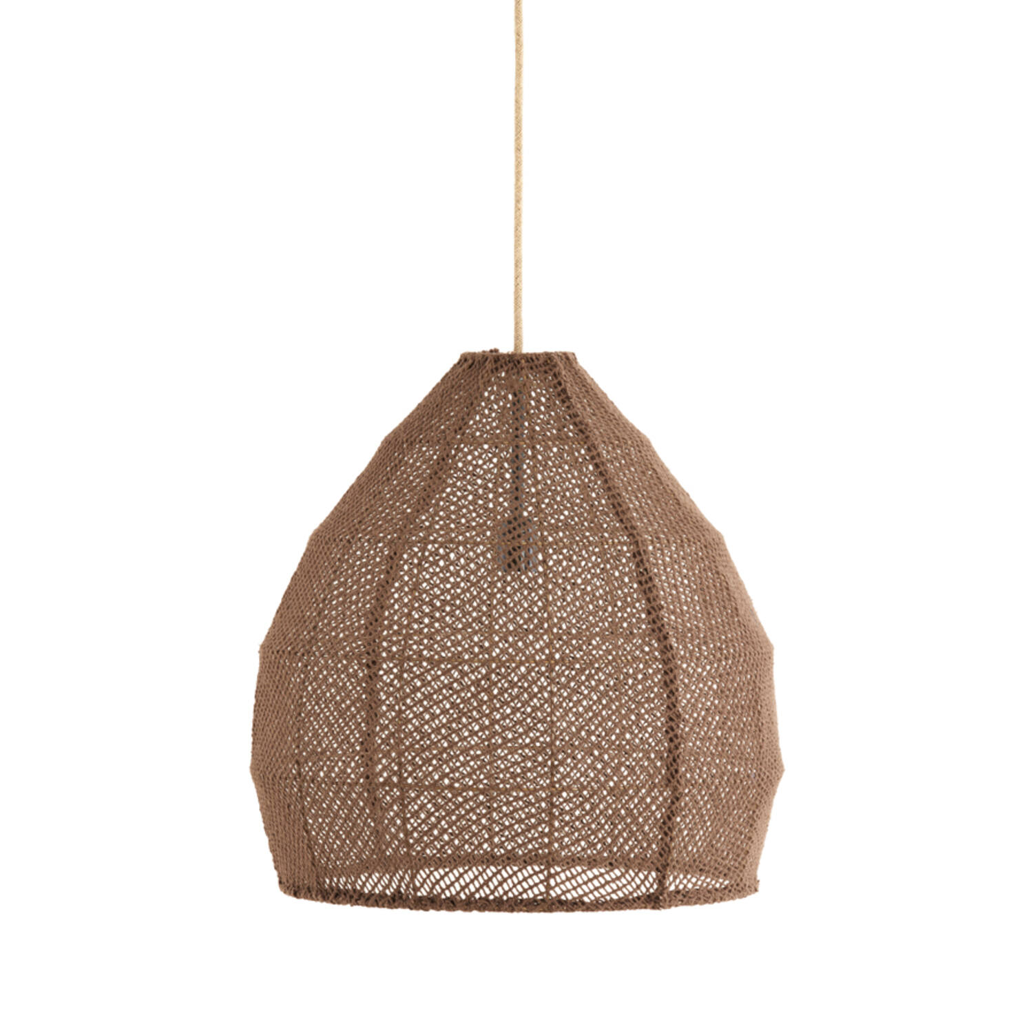 Hanging lamp Ø50x50 cm MAKASSAR silk chocolate brown