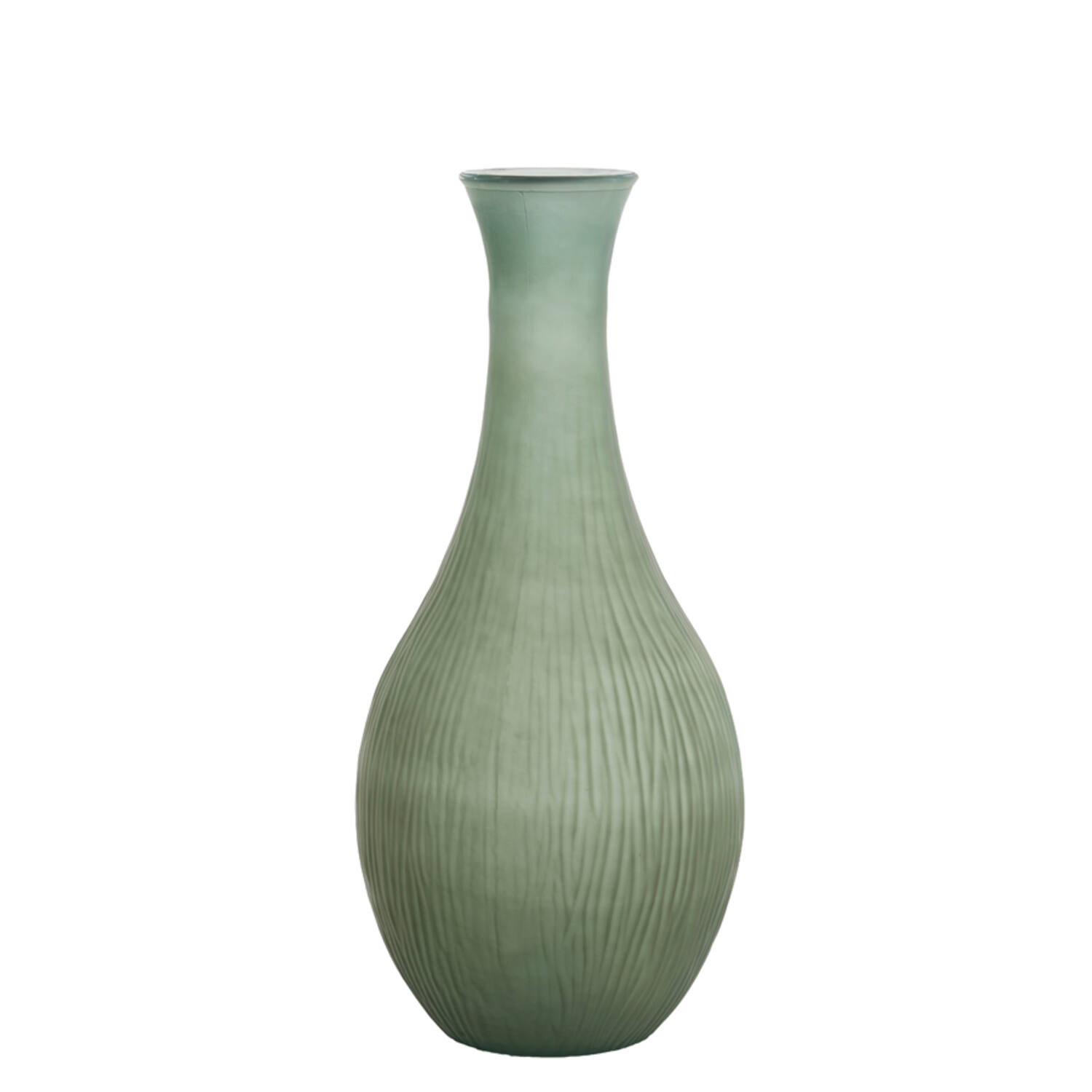 Vase Ø34x75 cm JUTHA glass matt dark green