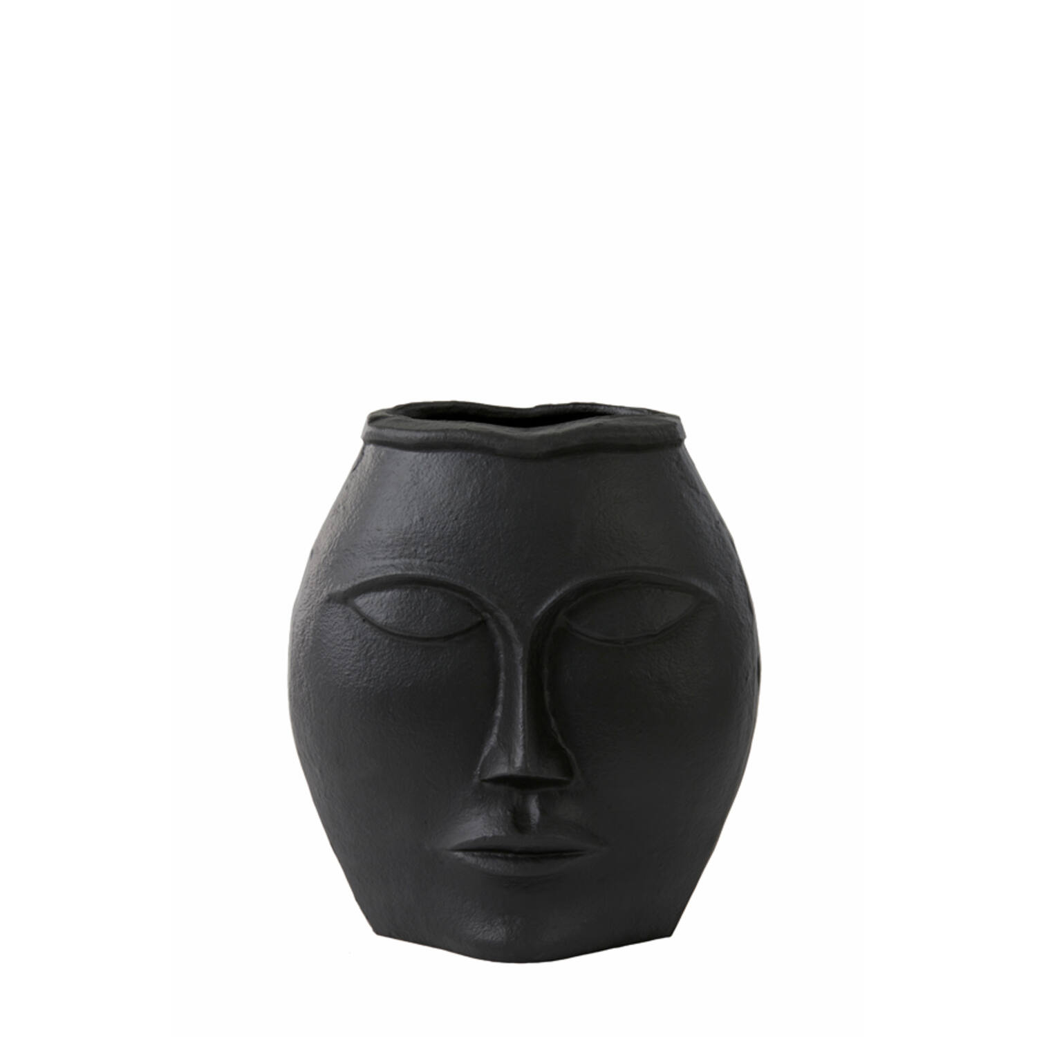 Vase deco 25x15x27 cm FACE matt black